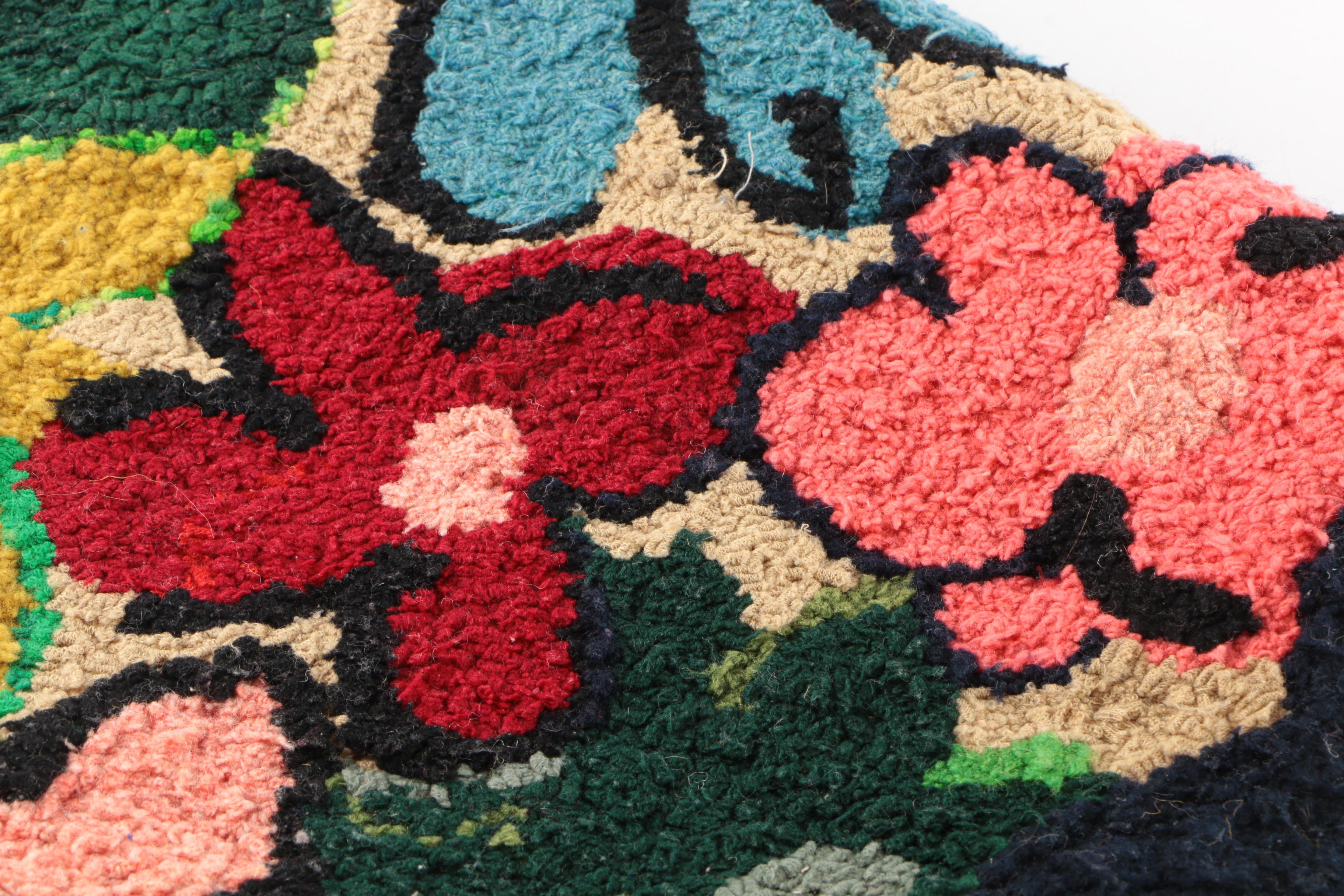 Vintage Hand Hooked Accent Rugs