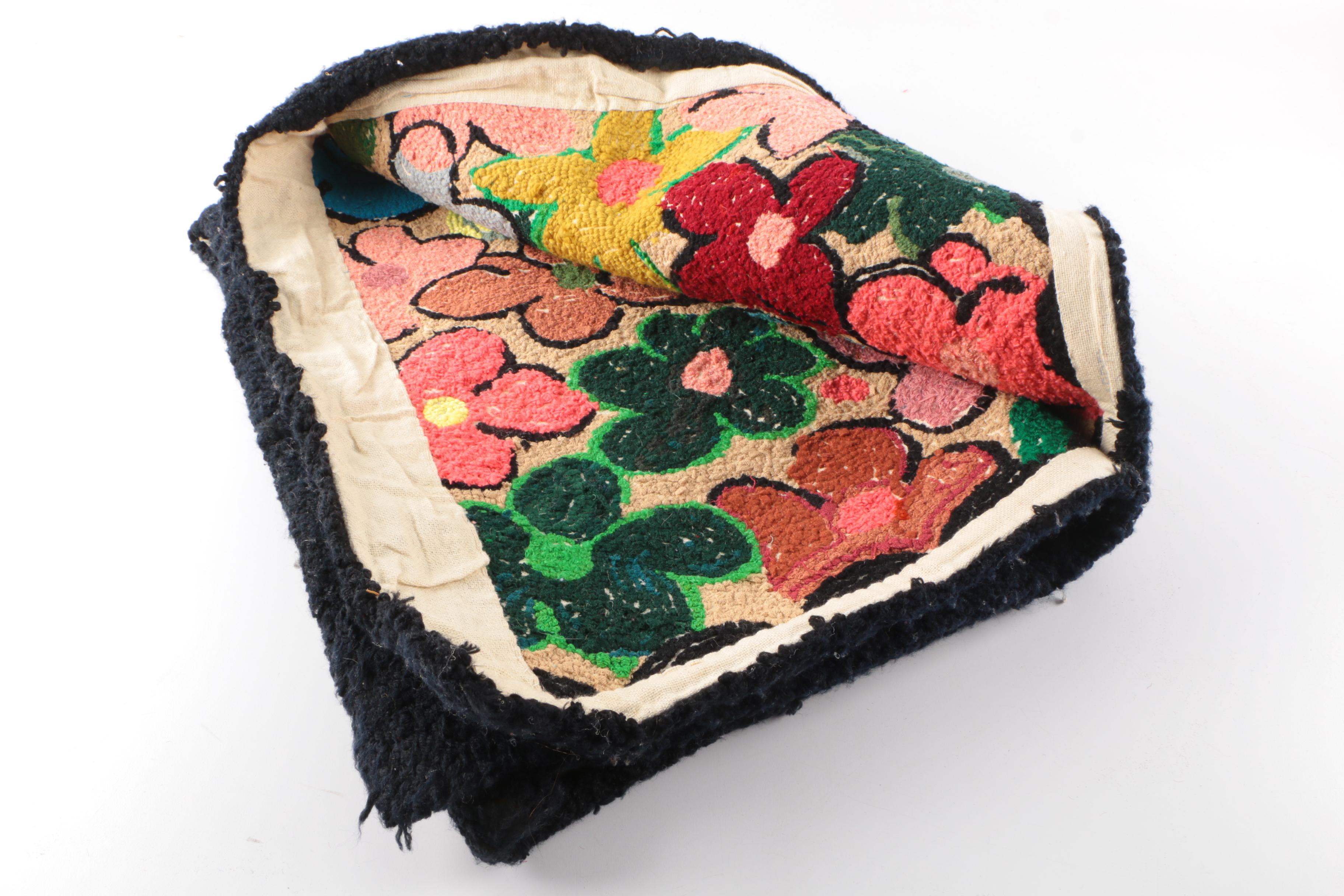 Vintage Hand Hooked Accent Rugs