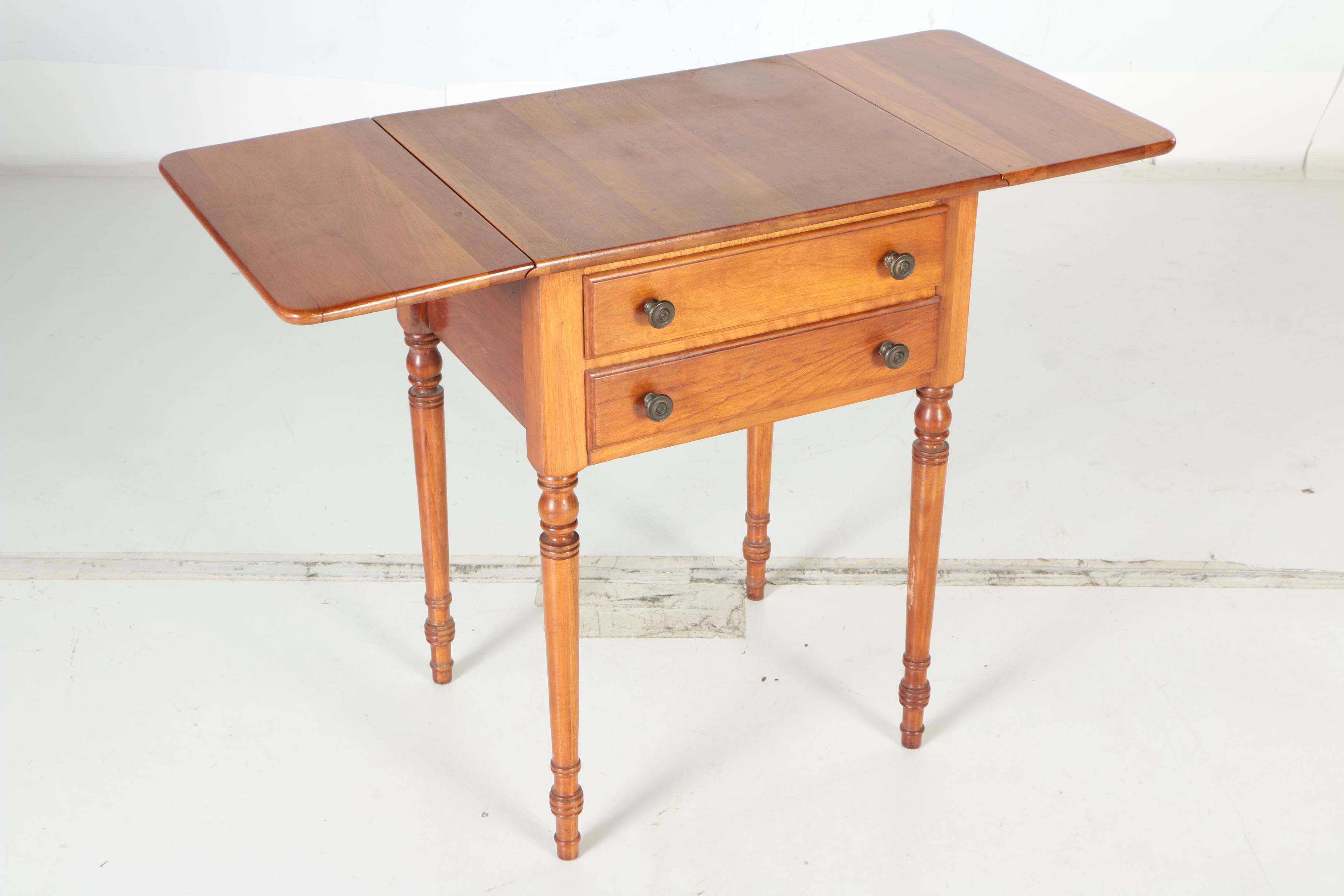 Vintage Drop Leaf Cherry Side Table