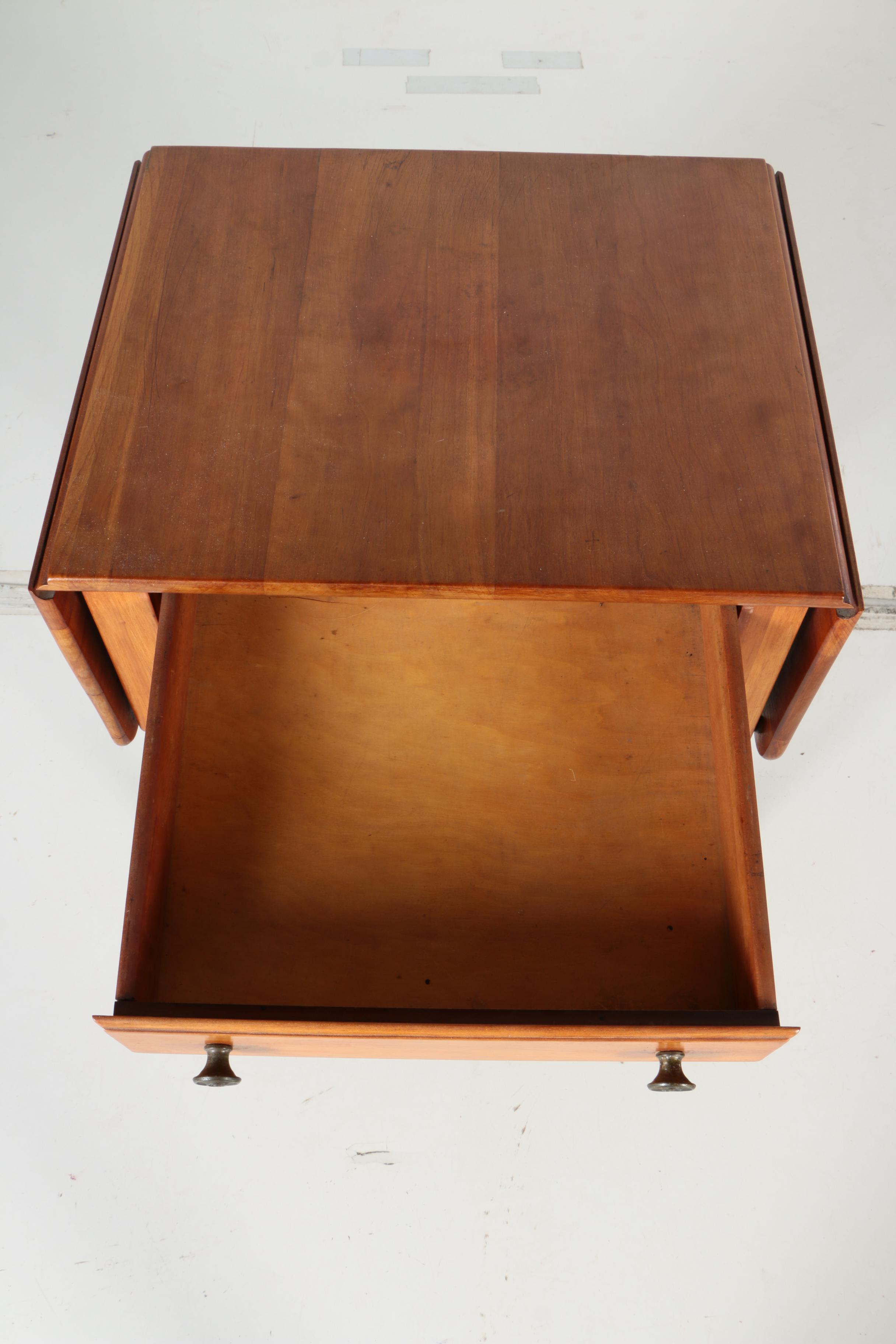 Vintage Drop Leaf Cherry Side Table