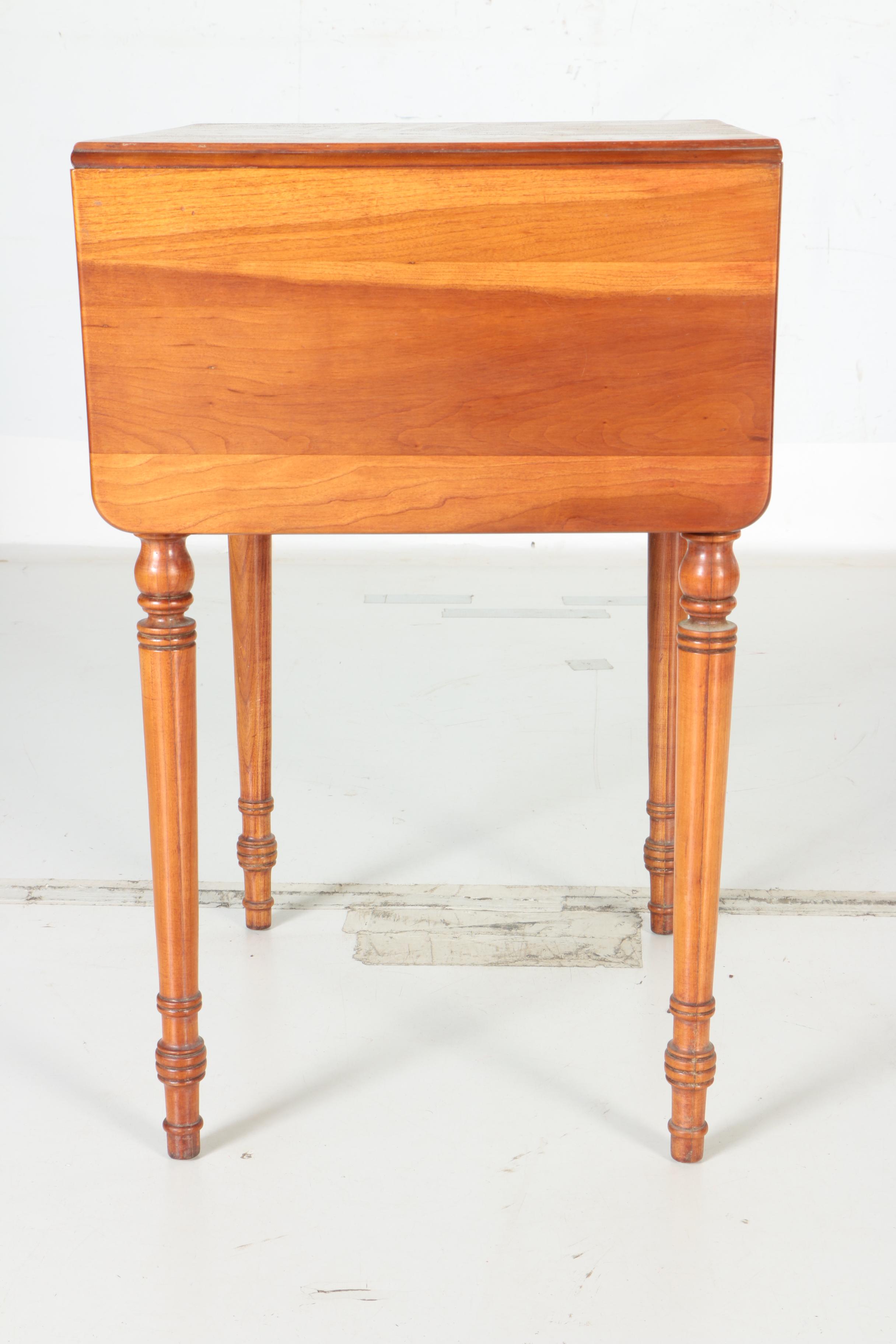 Vintage Drop Leaf Cherry Side Table