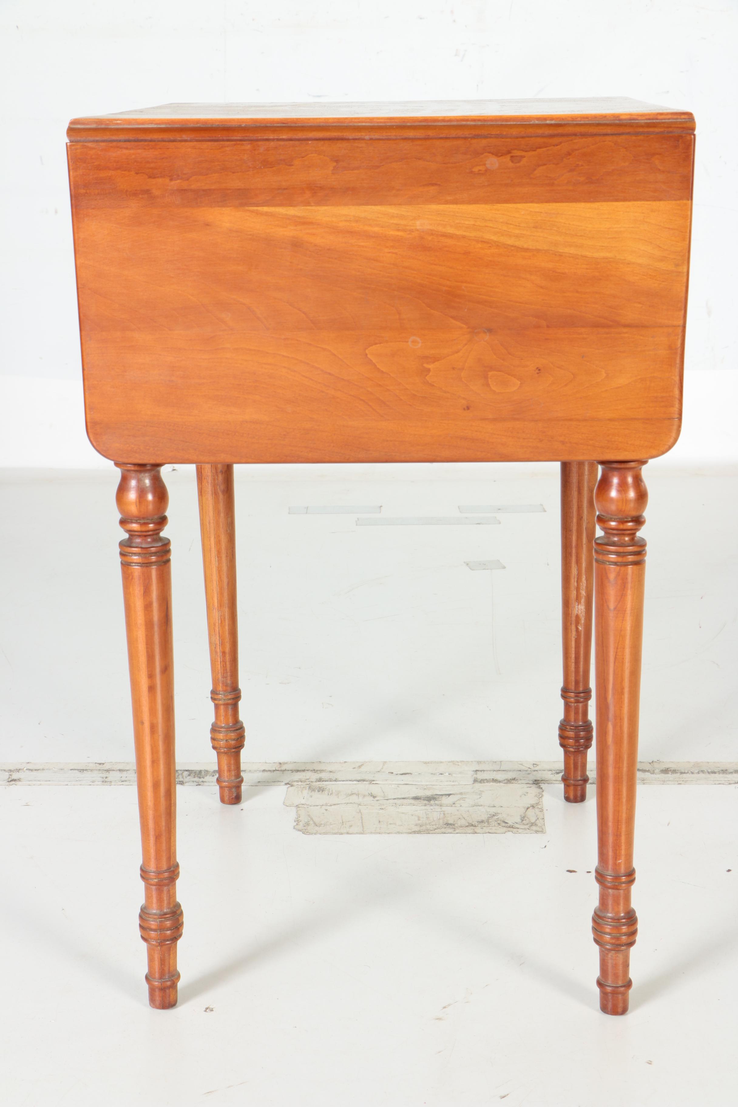 Vintage Drop Leaf Cherry Side Table
