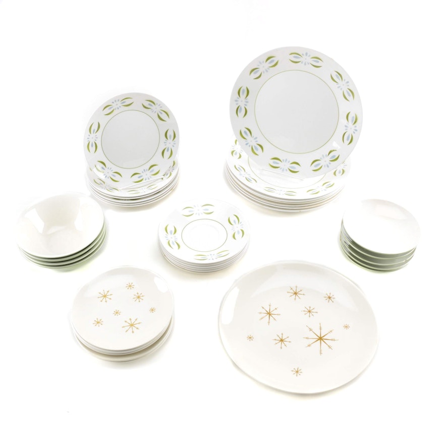 Selection of Ceramic Plates Featuring Star Glow and Mikasa