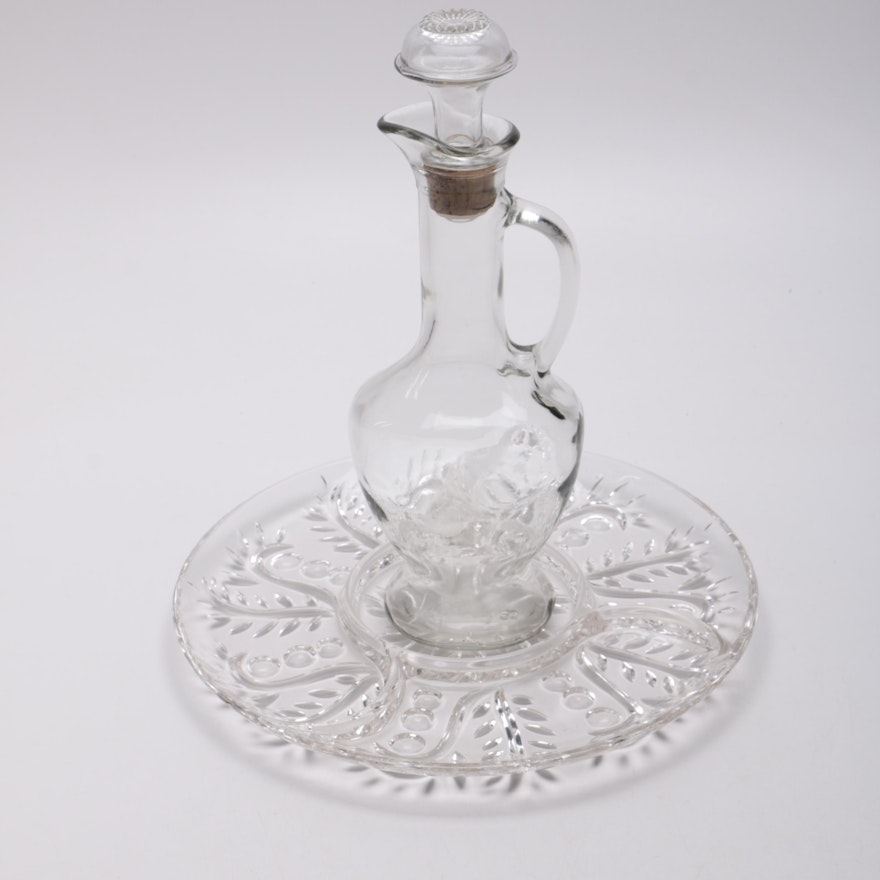 Glass Decanter and Tray