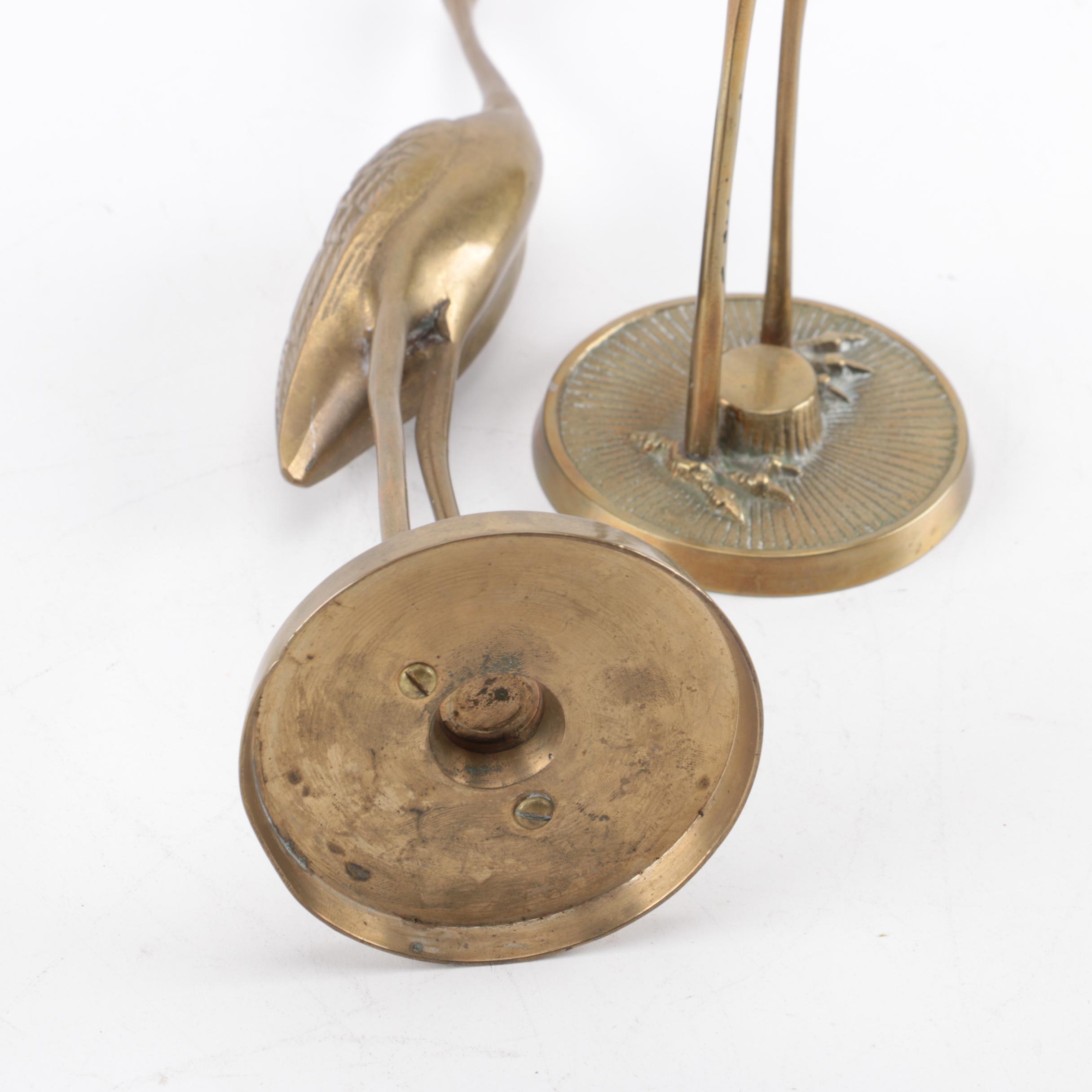 Leonard Solid Brass Crane Figurines