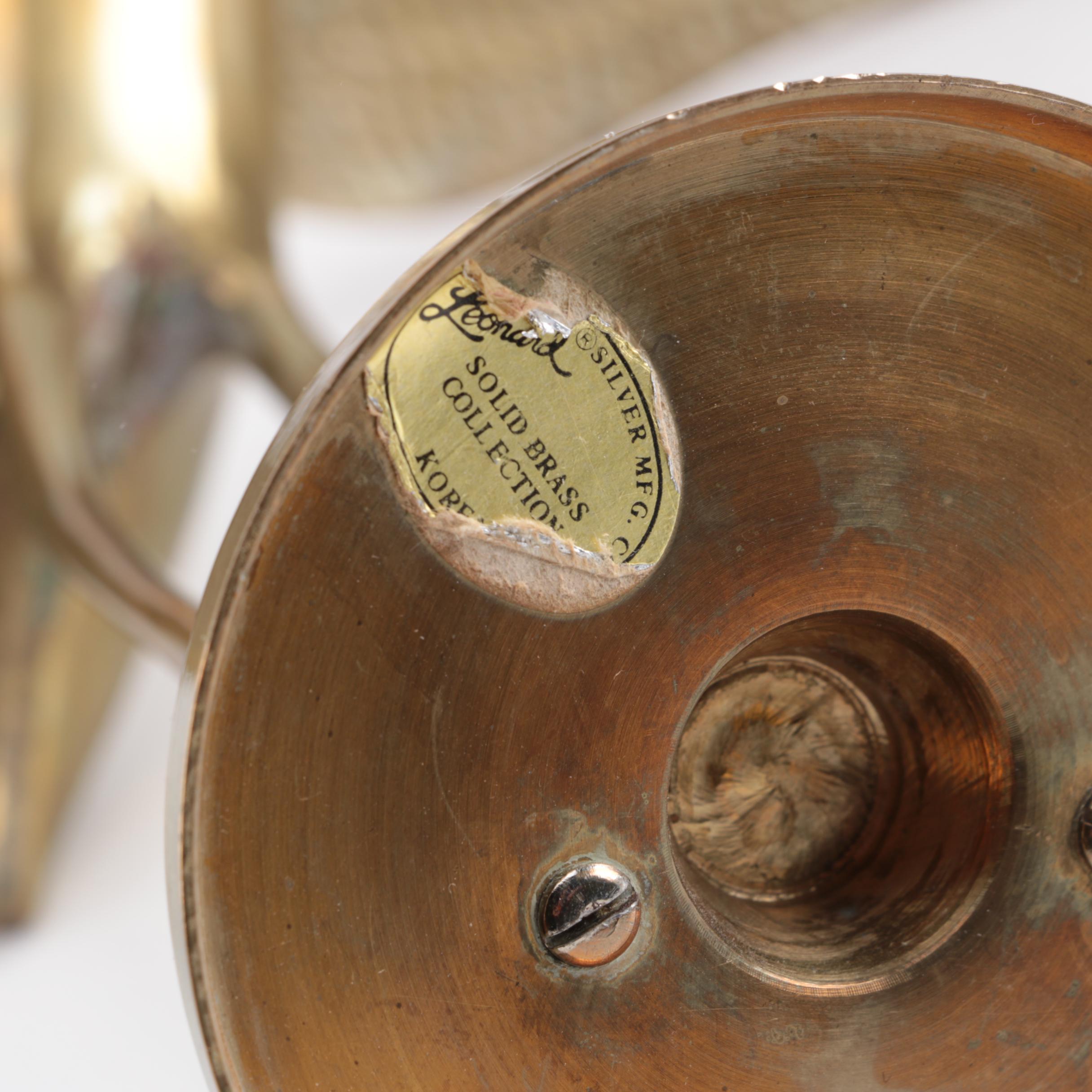 Leonard Solid Brass Crane Figurines