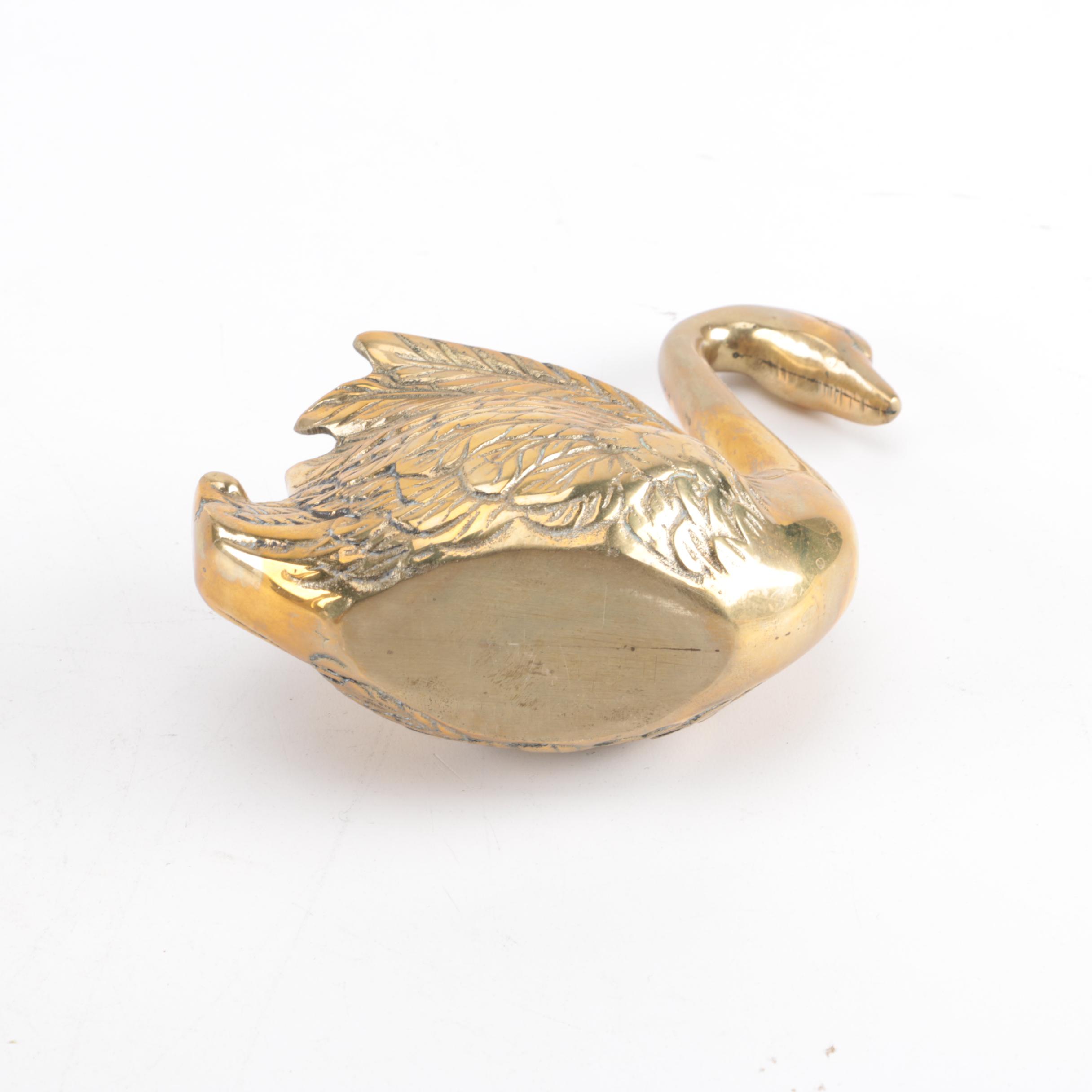Brass Swan Figurines