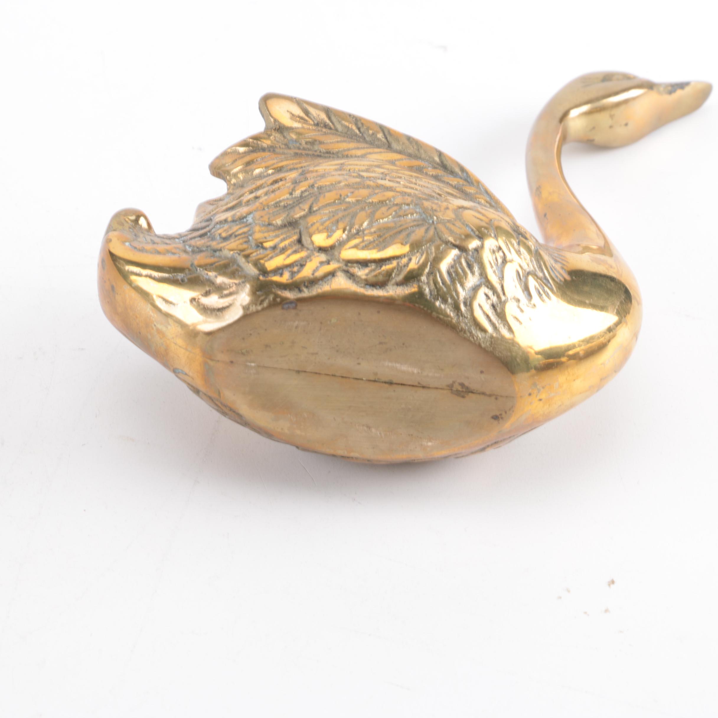 Brass Swan Figurines