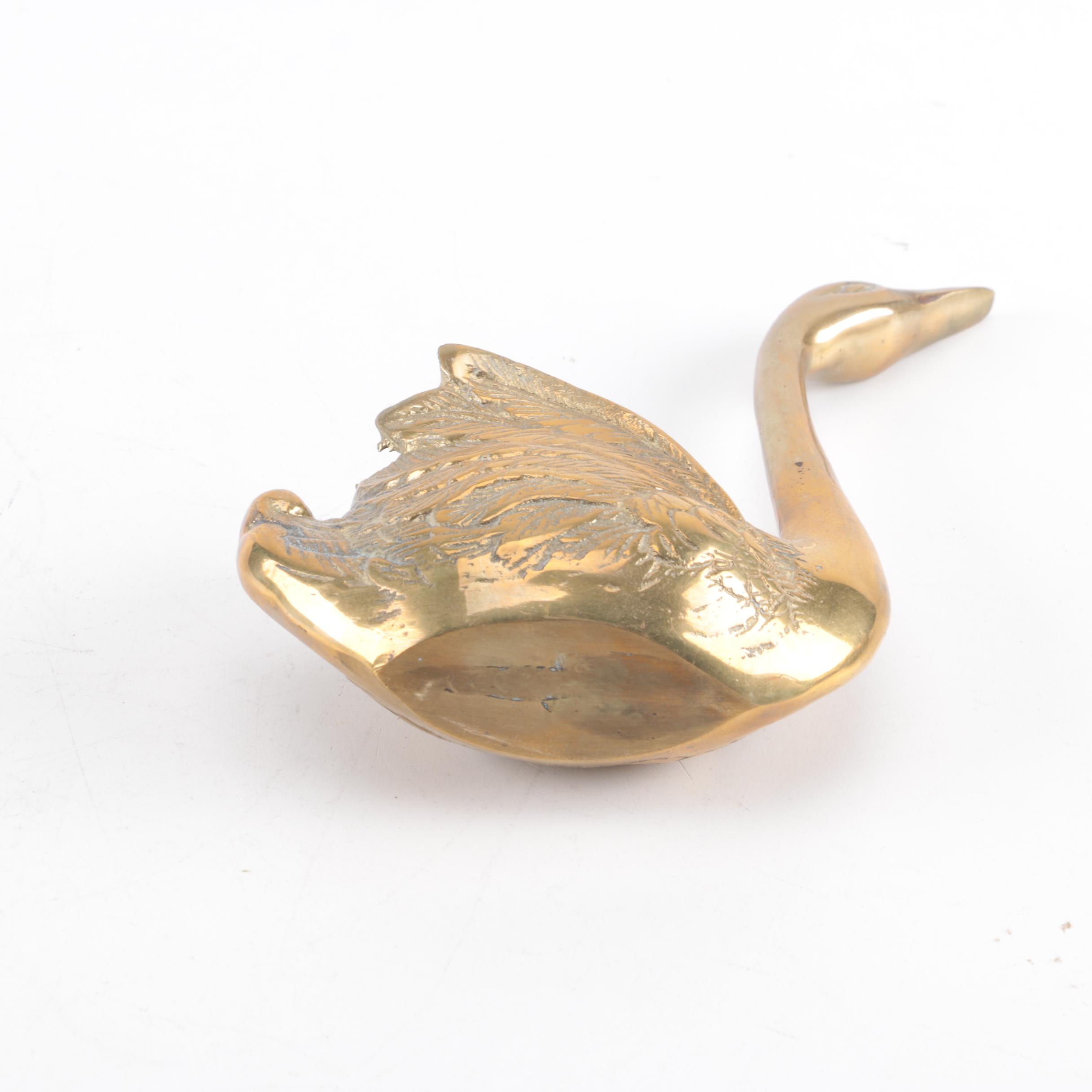 Brass Swan Figurines