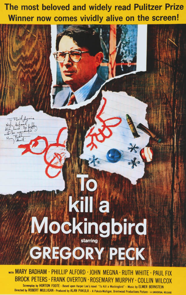 Giclee on Paper Poster "To Kill a Mockingbird by Gregory Peck"