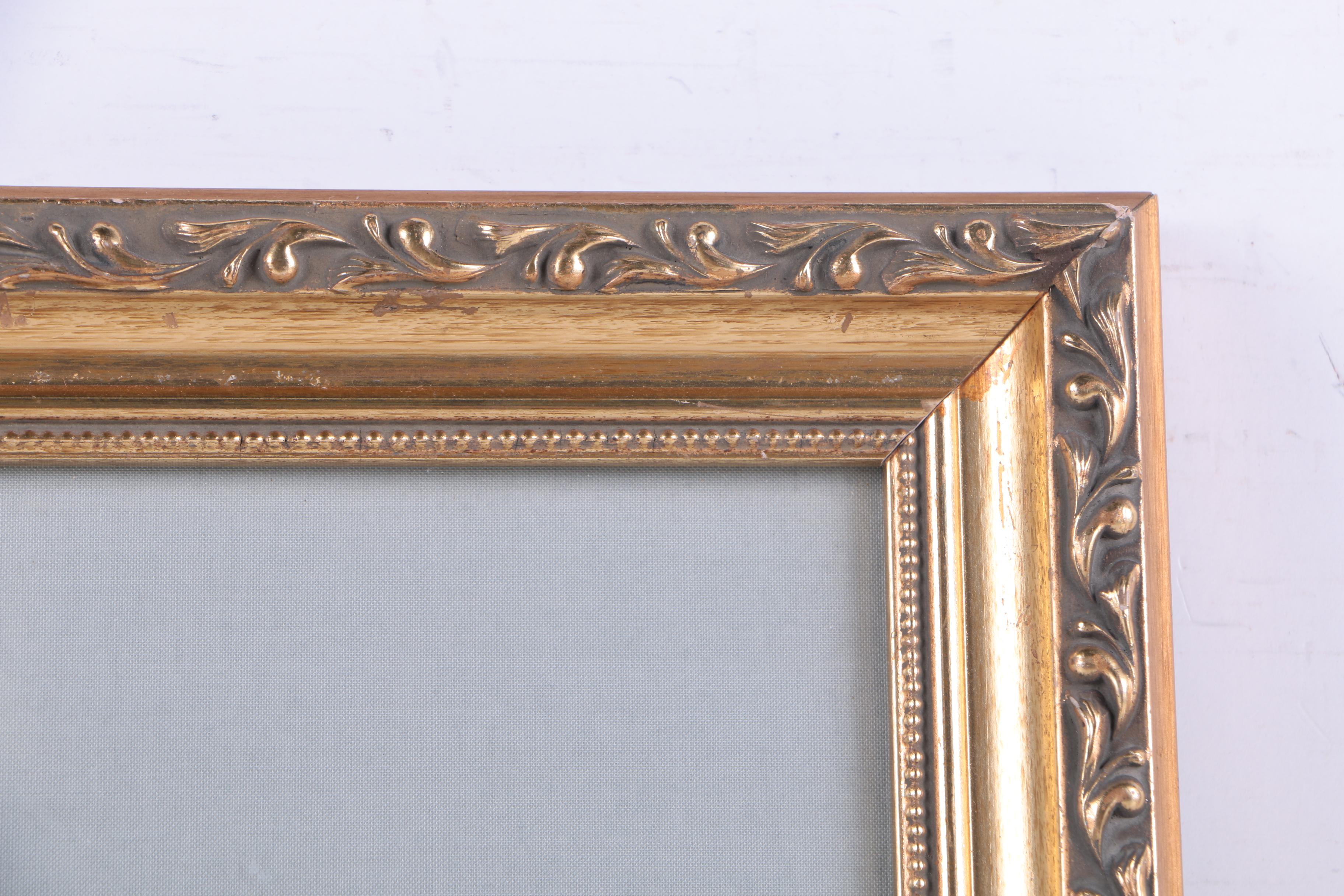 Cal Gaspard Oil Painting on Panel of Autumn Landscape with Tree-Lined Lake