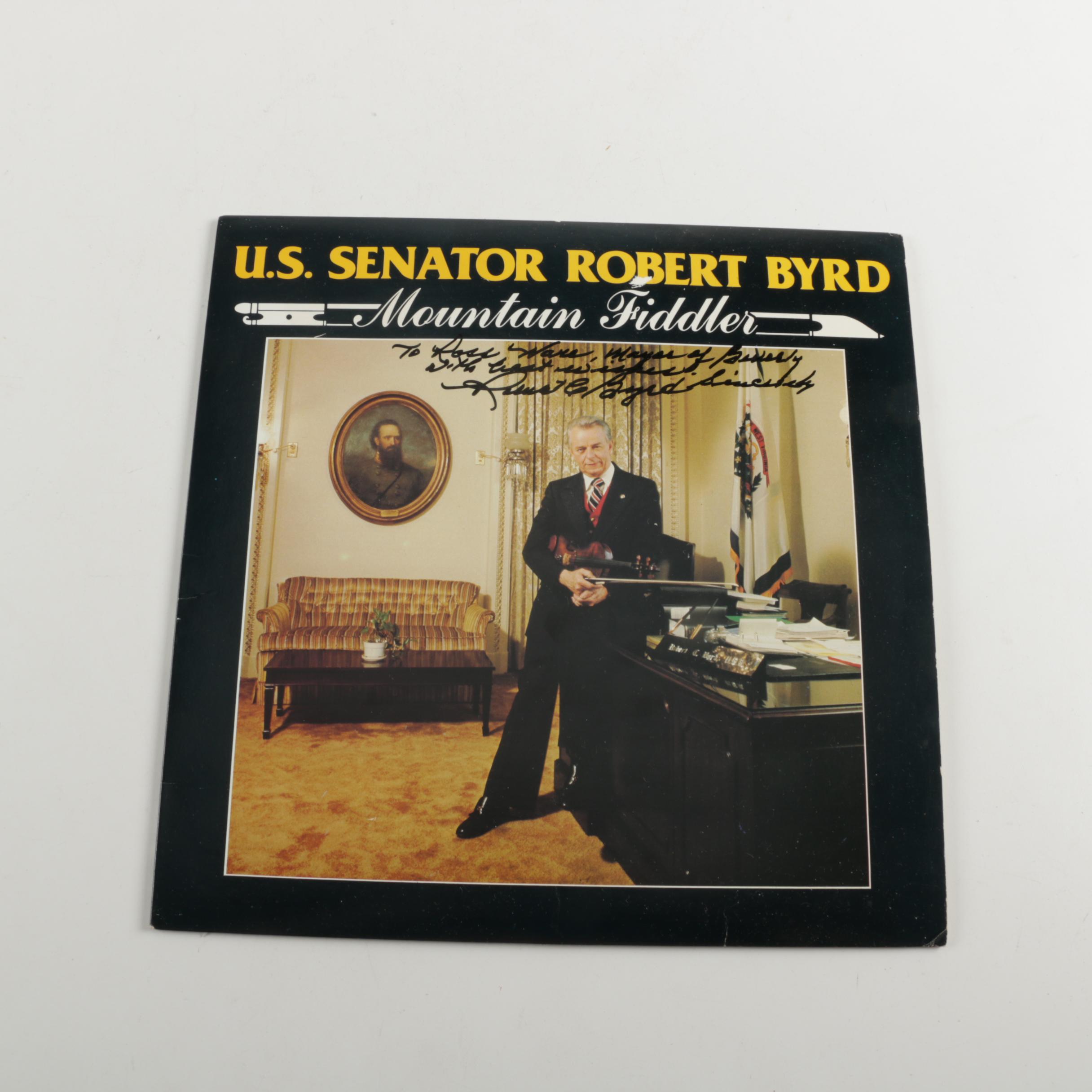 U.S. Senator Robert Byrd Authentic Signature on LP