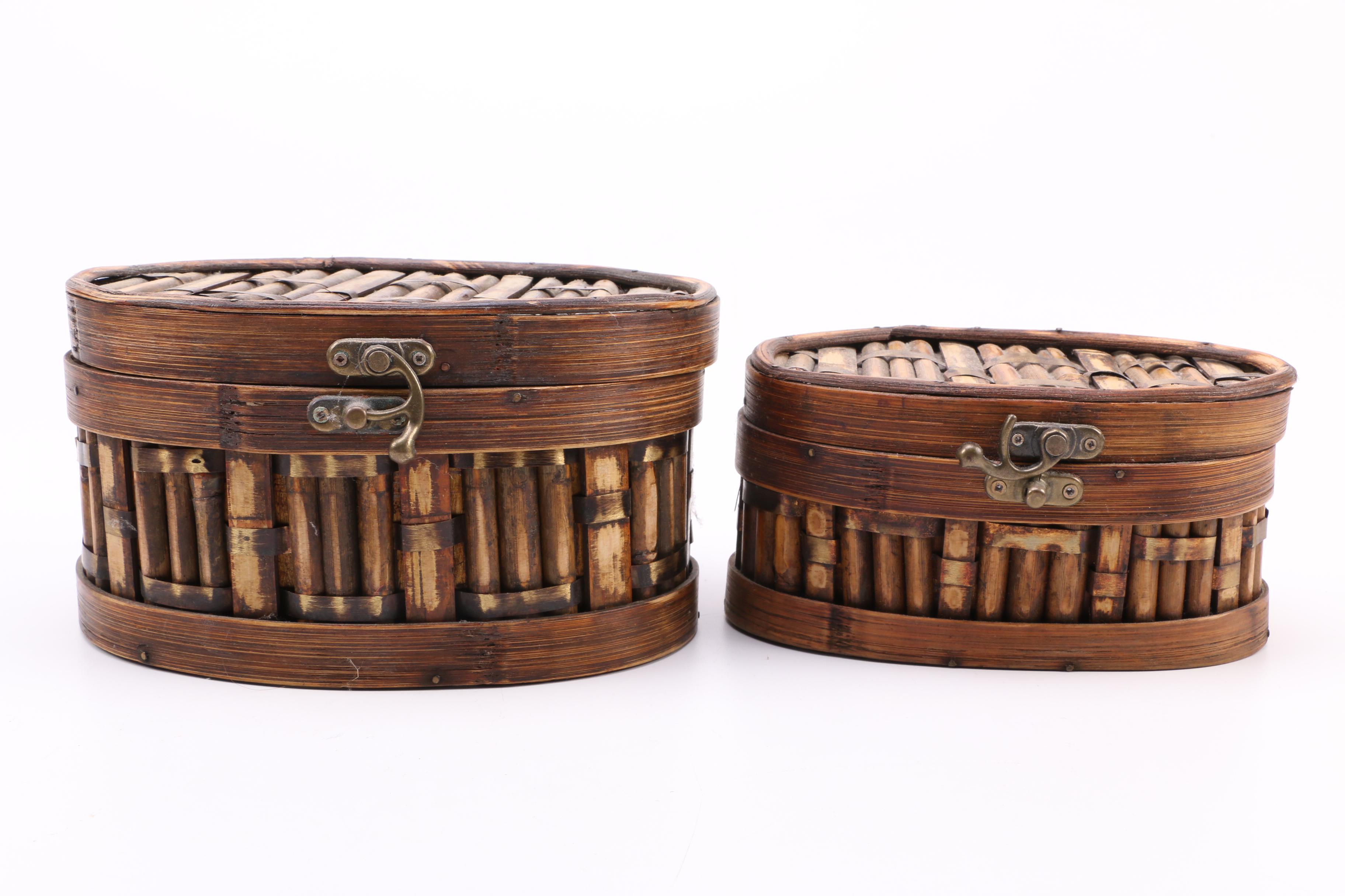 Wood Boxes Candlestick Holders and Canisters