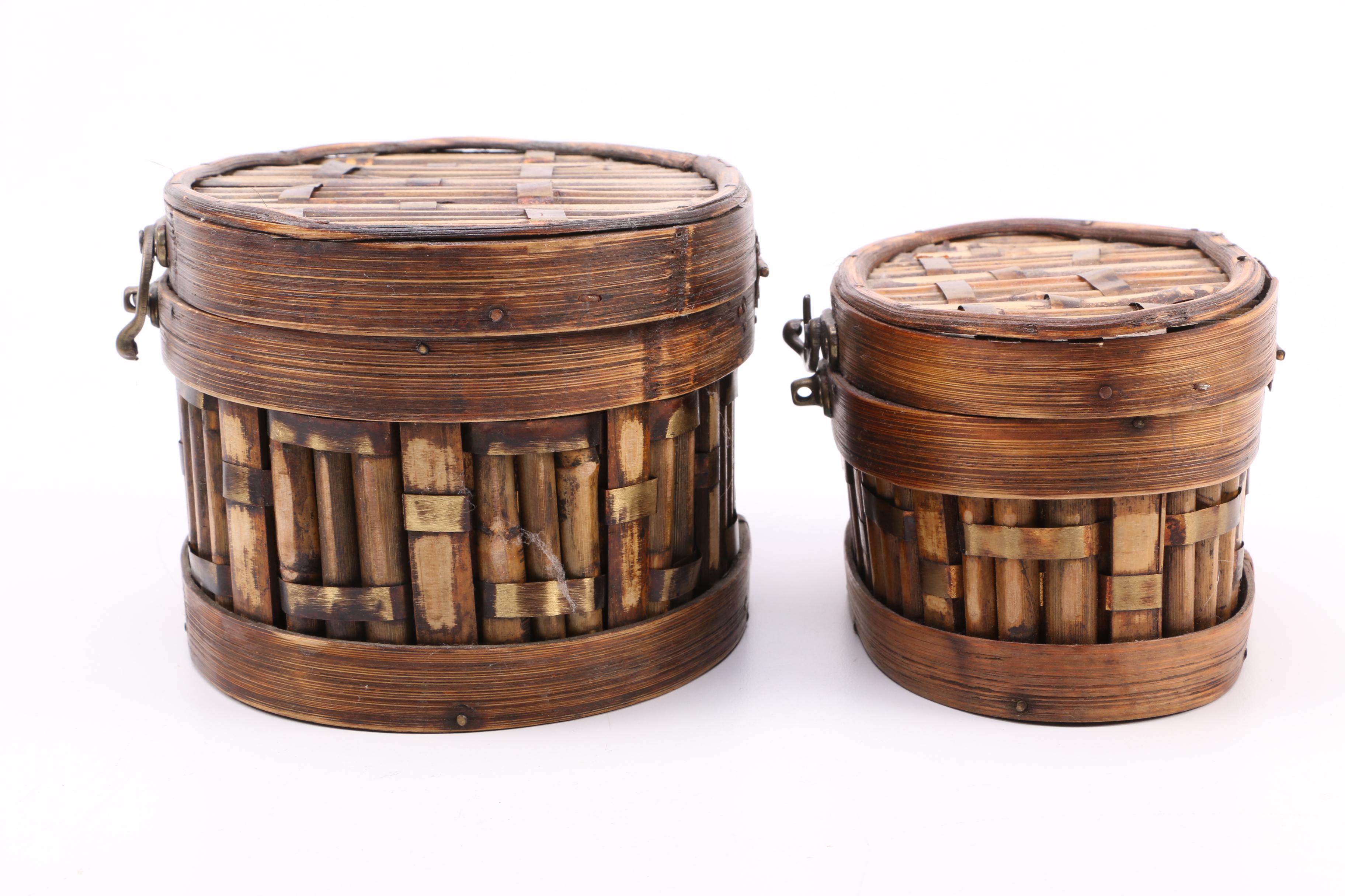 Wood Boxes Candlestick Holders and Canisters
