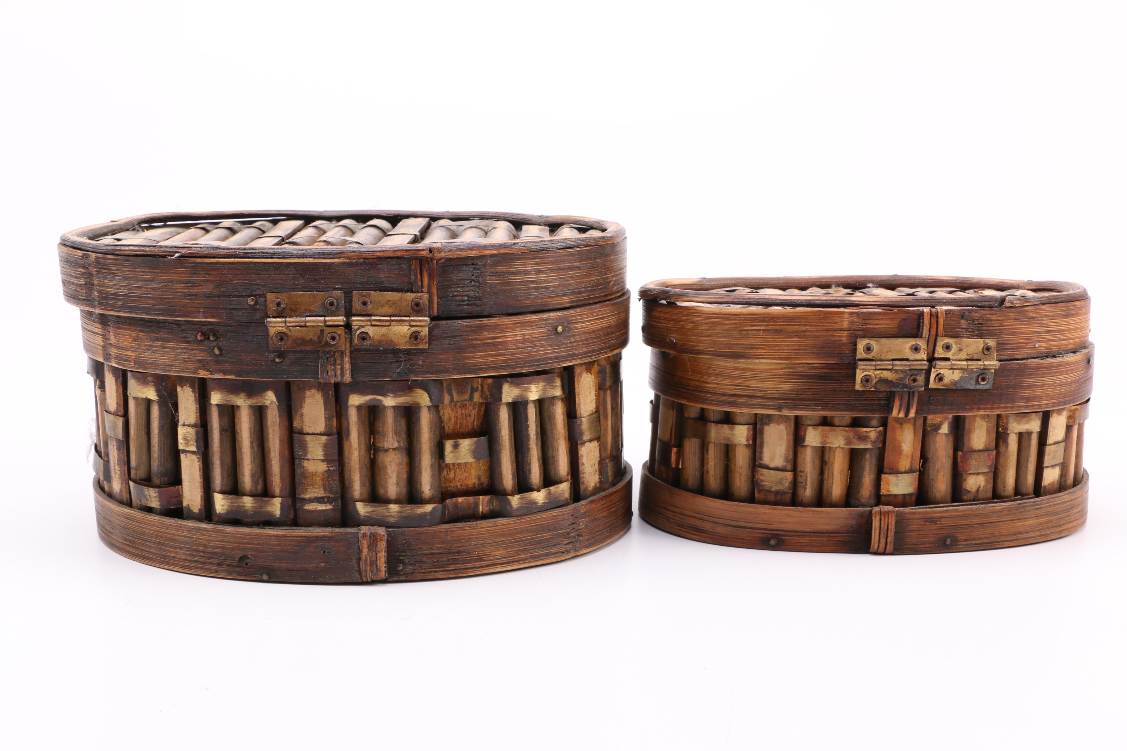 Wood Boxes Candlestick Holders and Canisters