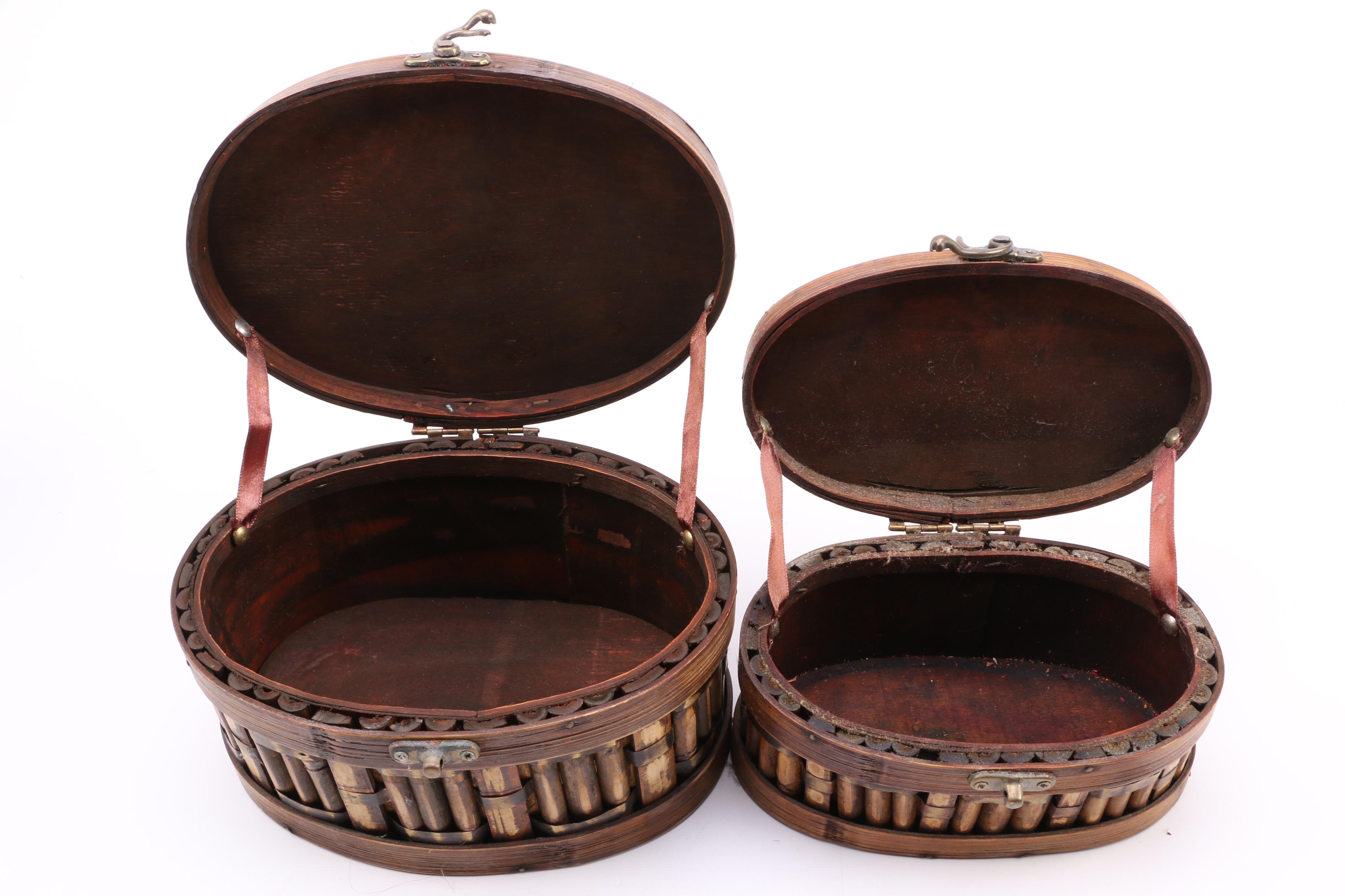 Wood Boxes Candlestick Holders and Canisters