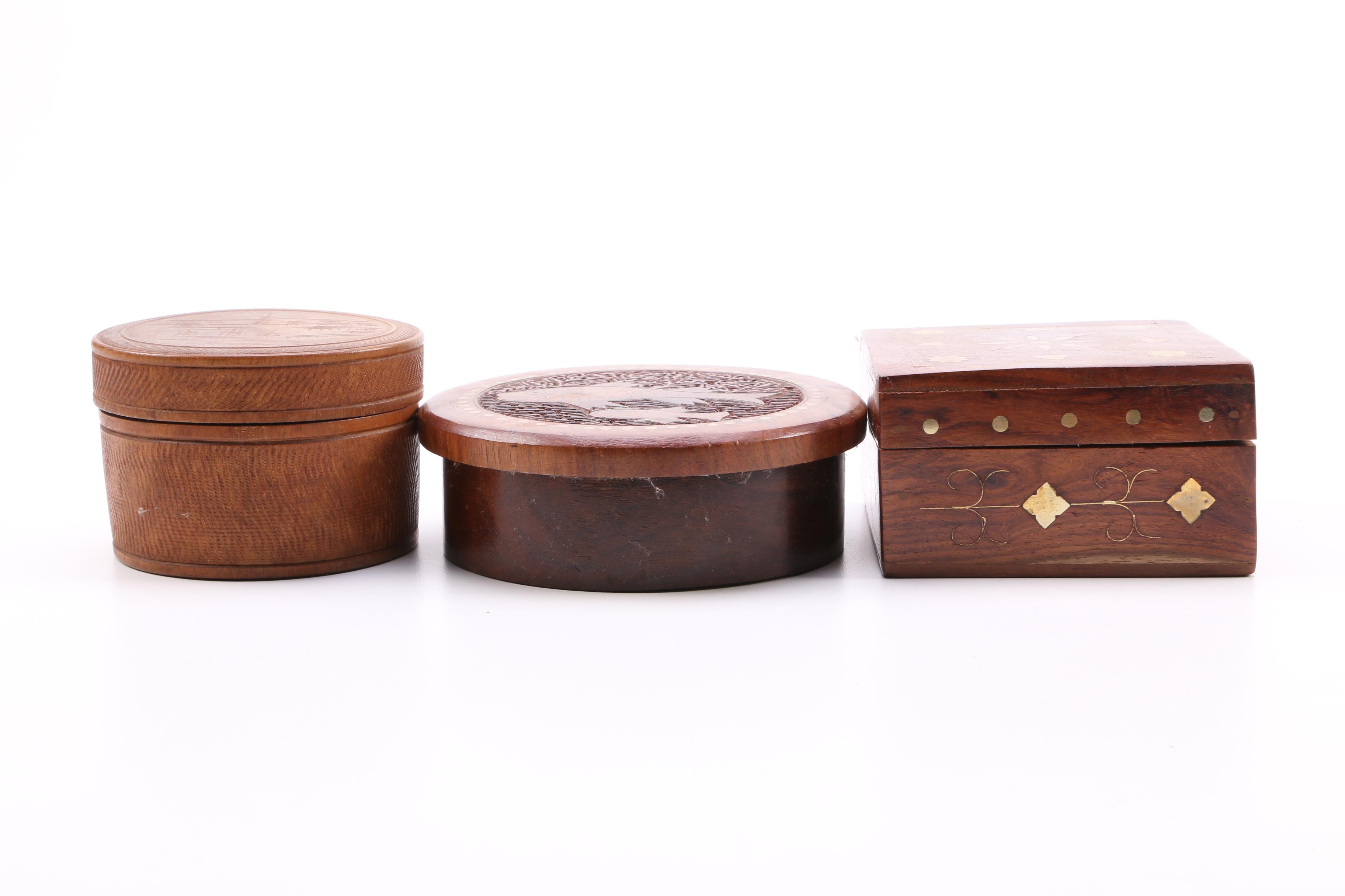 Wood Boxes Candlestick Holders and Canisters