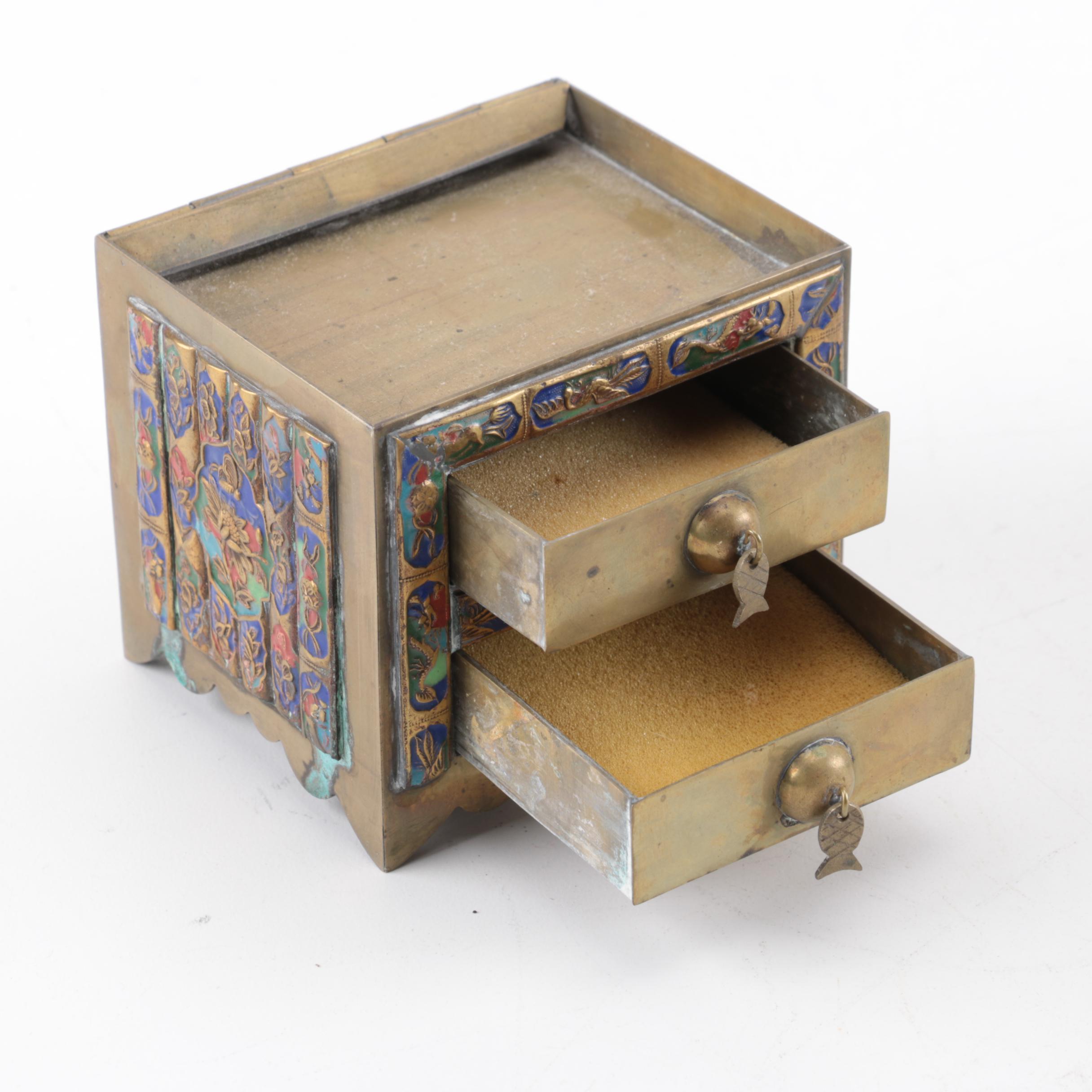 East Asian Wood, Brass and Ceramic Dishes and Decor