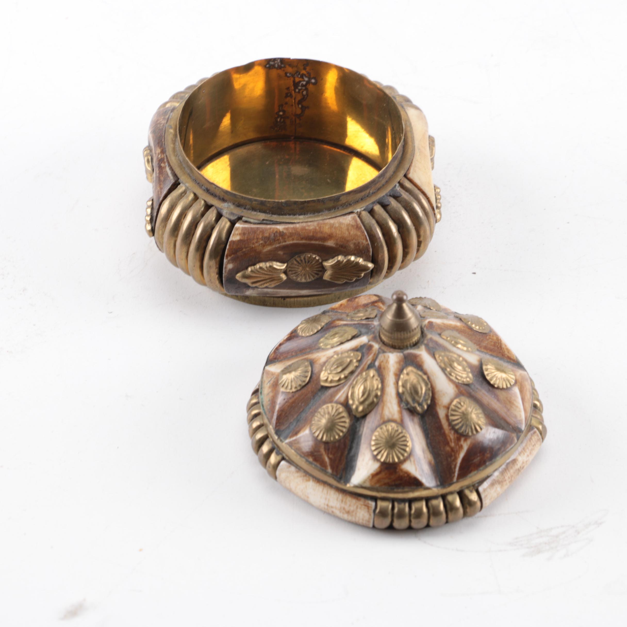 East Asian Wood, Brass and Ceramic Dishes and Decor