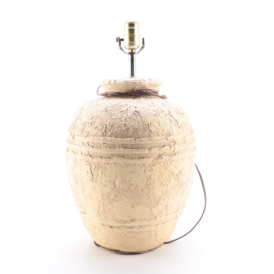 Urn shaped Brown Ceramic Lamp