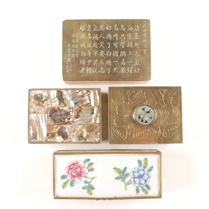 Collection of Chinese and Mexican Trinket Boxes