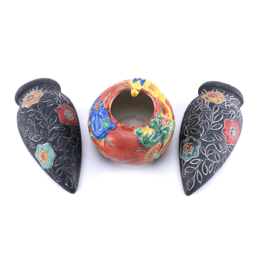 Collection of East Asian Ceramic Home Decor Pieces