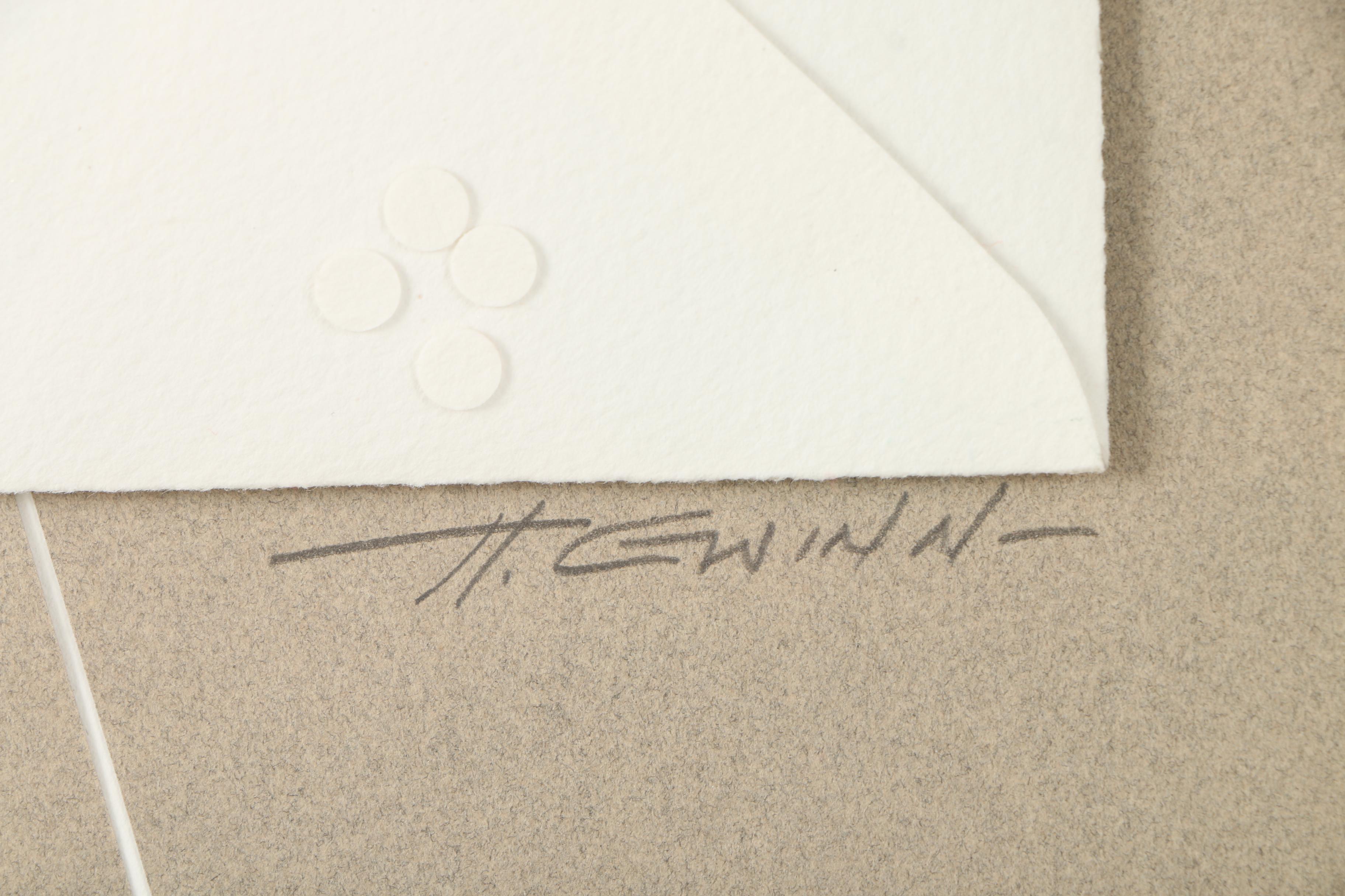 Helen Gwinn Mixed Media Work on Paperboard of Jacks Game and Envelope