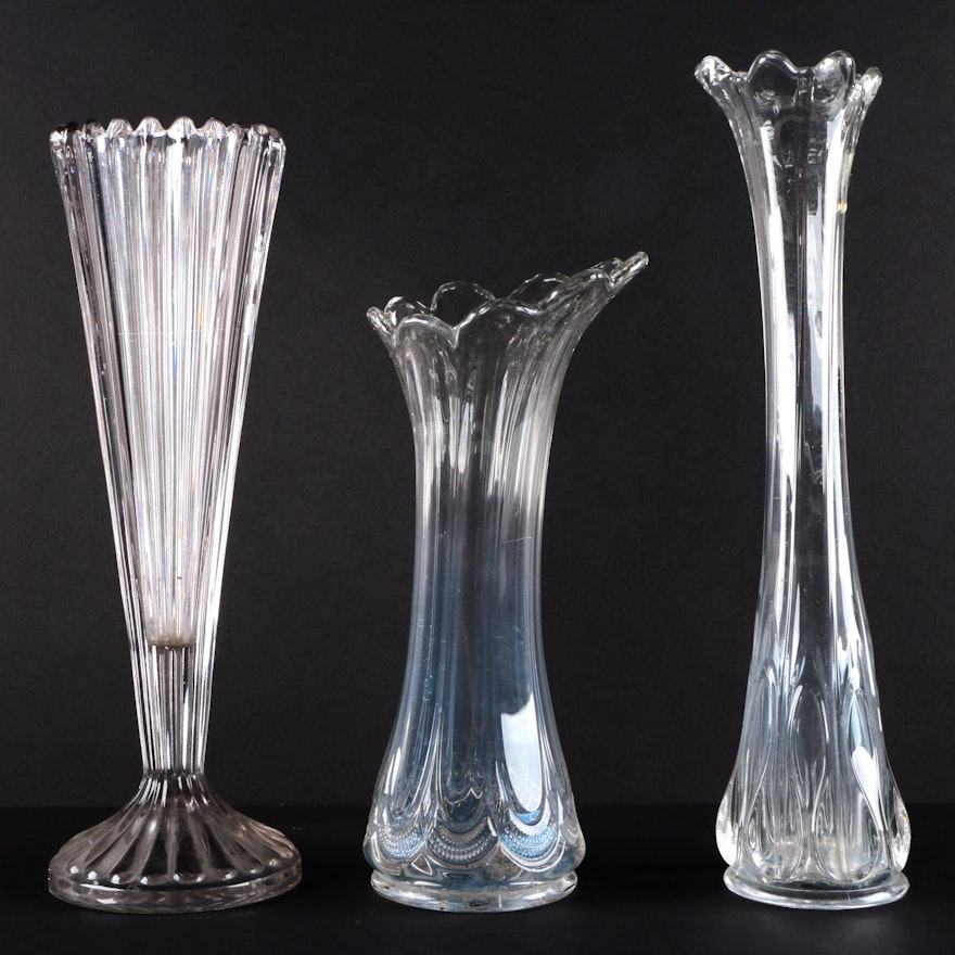 Assorted Glass and Crystal Vases