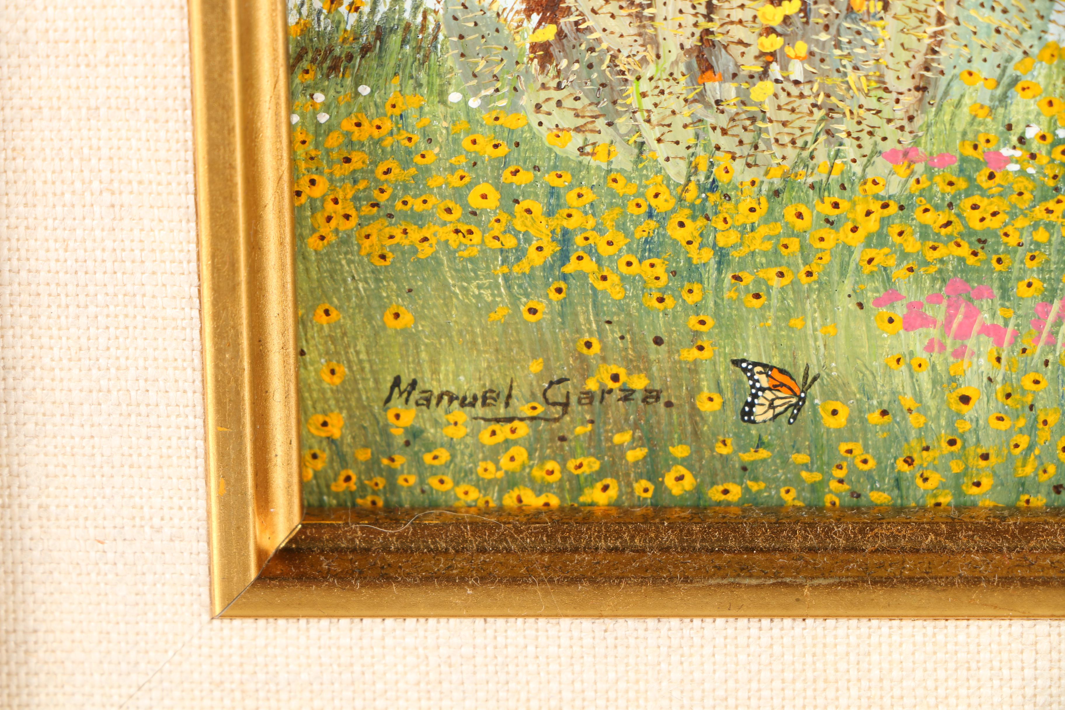 Manuel Garza Original Oil Painting "Wildflowers"