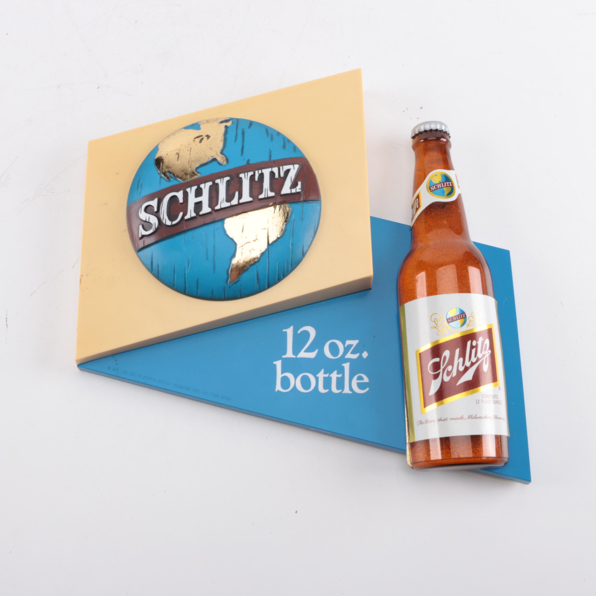 Vintage Plastic Beer Advertising Signs