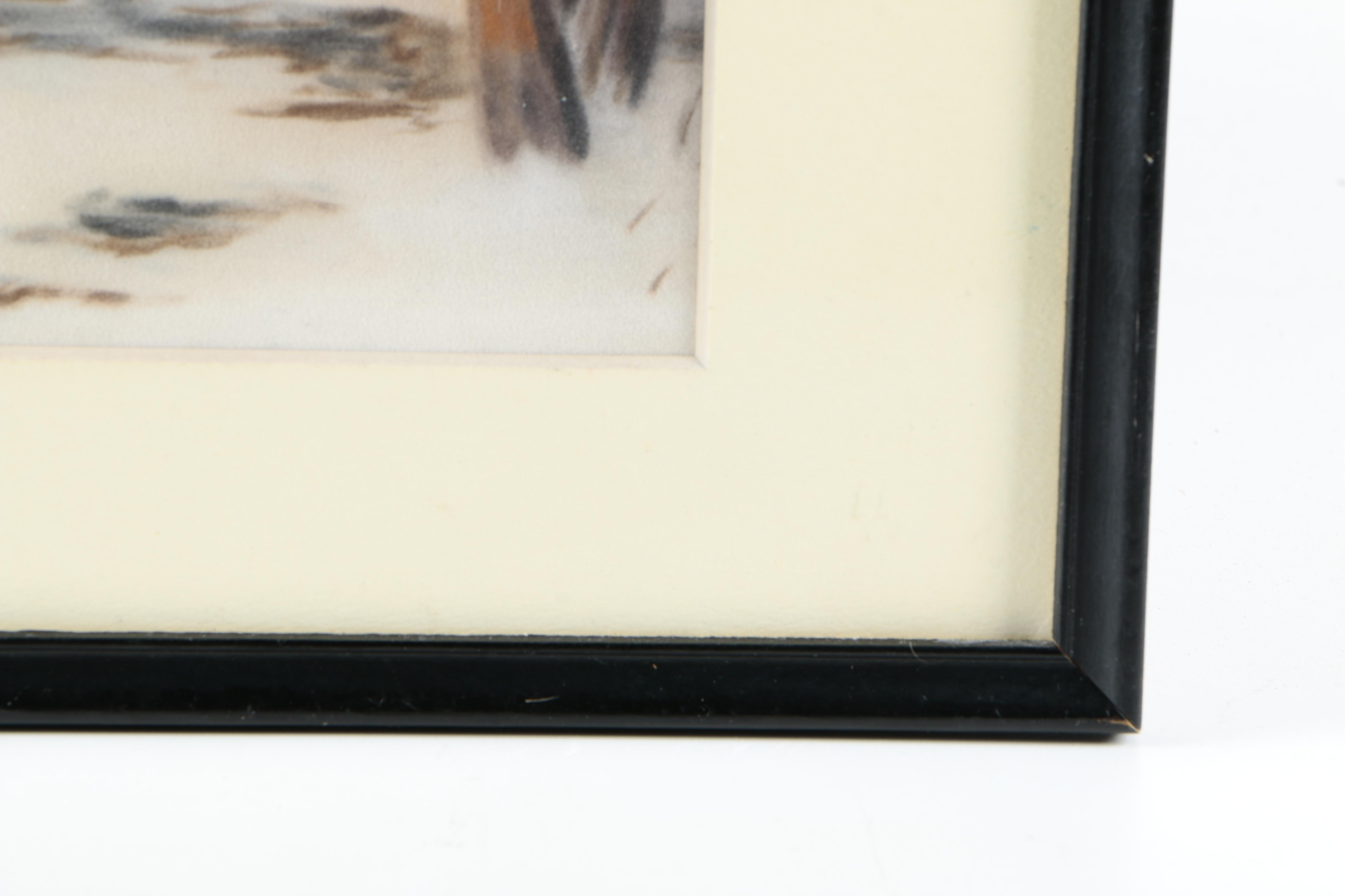 R.J.F. Pastel Drawings on Paper of Farm Scenes