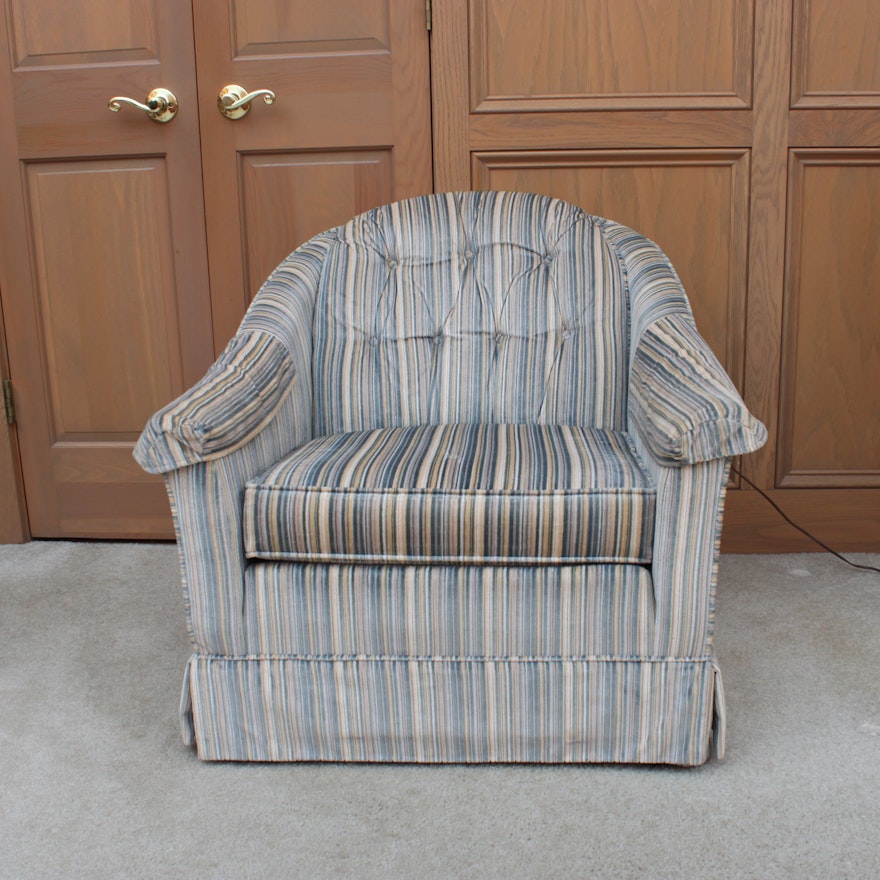 Vintage Striped Flexsteel Armchair