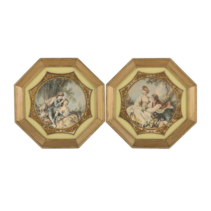 Assortment of Chromolithograph on Paper of Young Couples