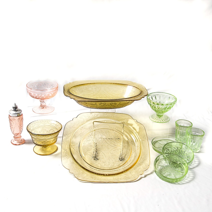 Collection of Depression Glassware