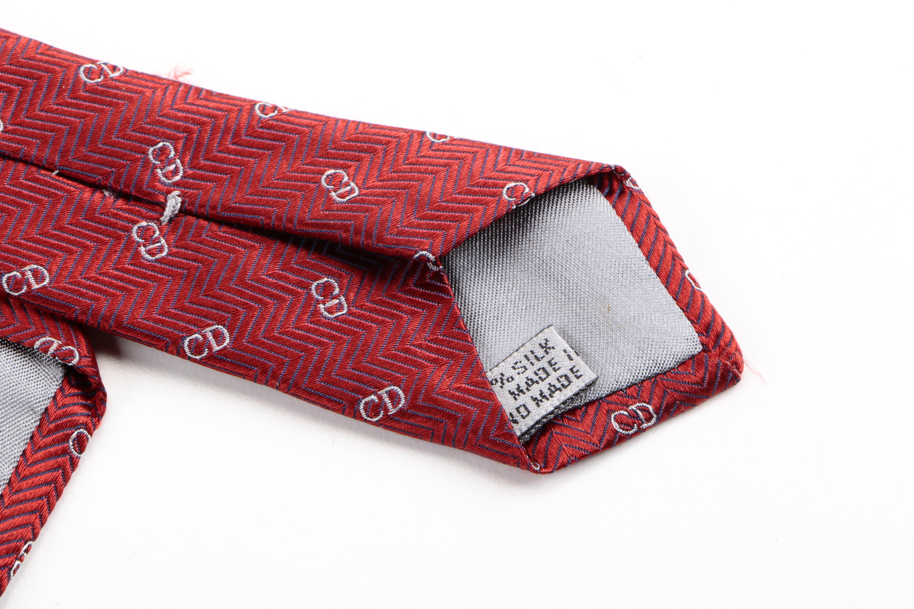 Assorted Silk Neckties Featuring Dior and Thomas Pink