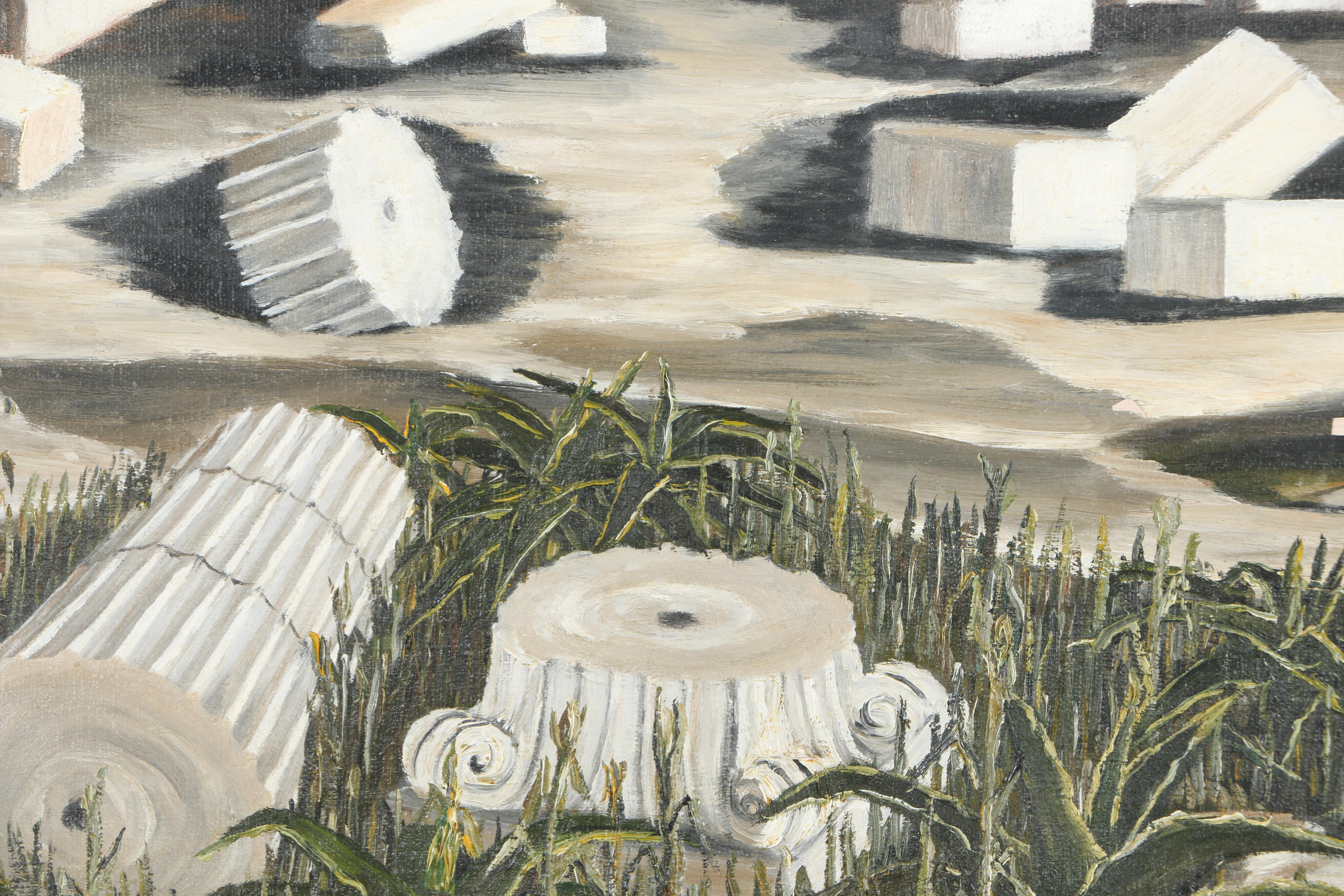 Oil Painting of the Parthenon