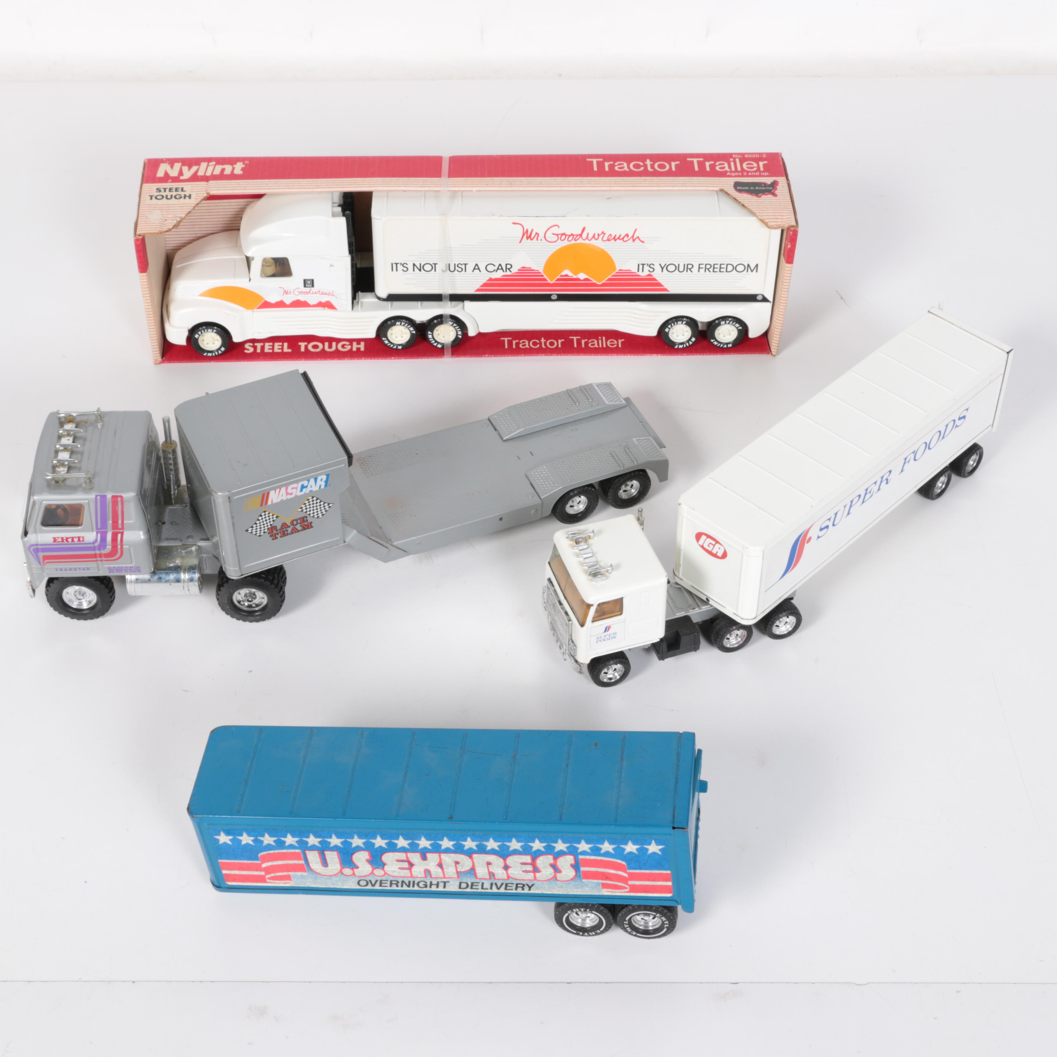 ERTL and Nylint Die-Cast Semi-Trucks and Trailers