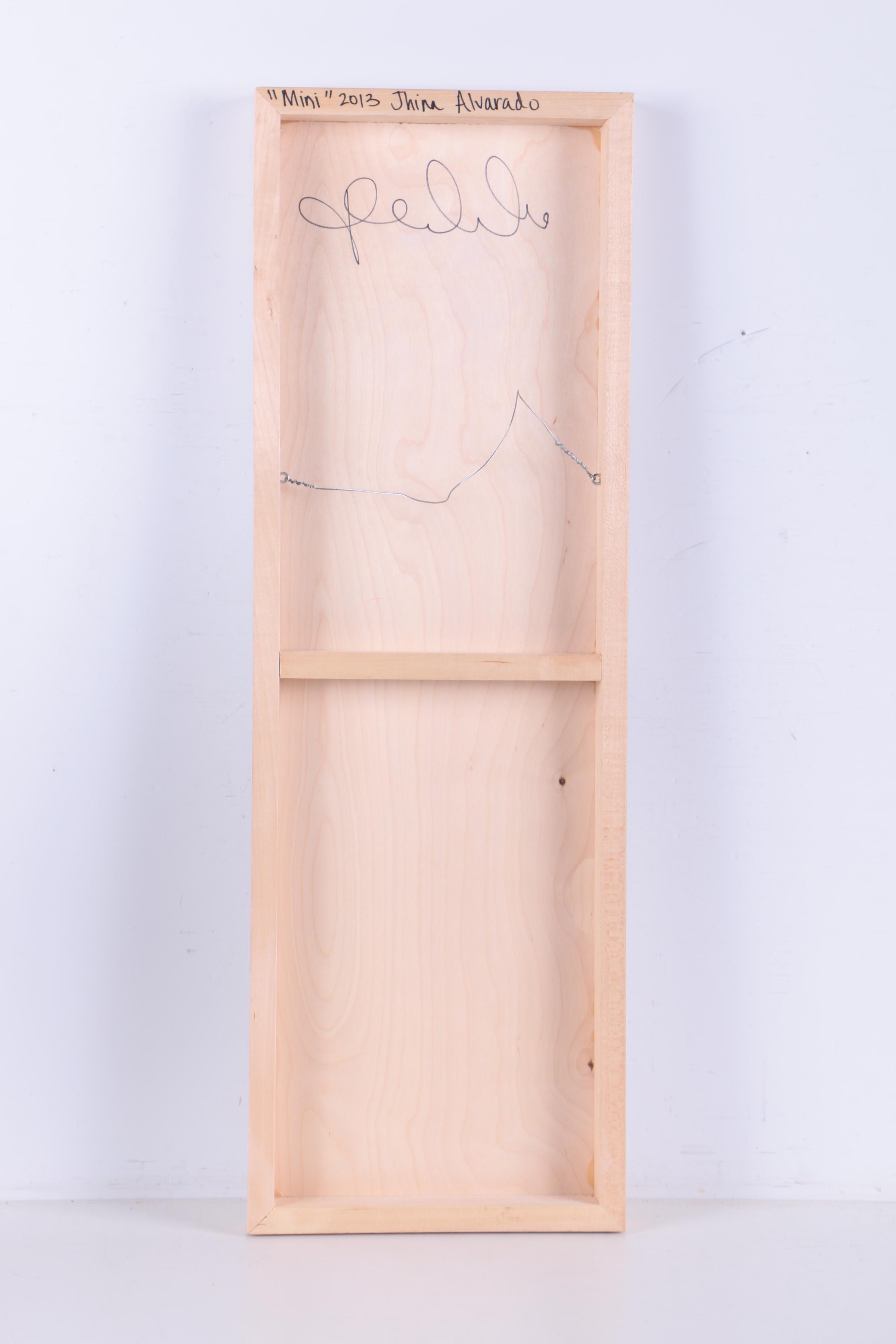 Jhina Alvarado 2013 Mixed Media Painting on Wood Panel "Mini"