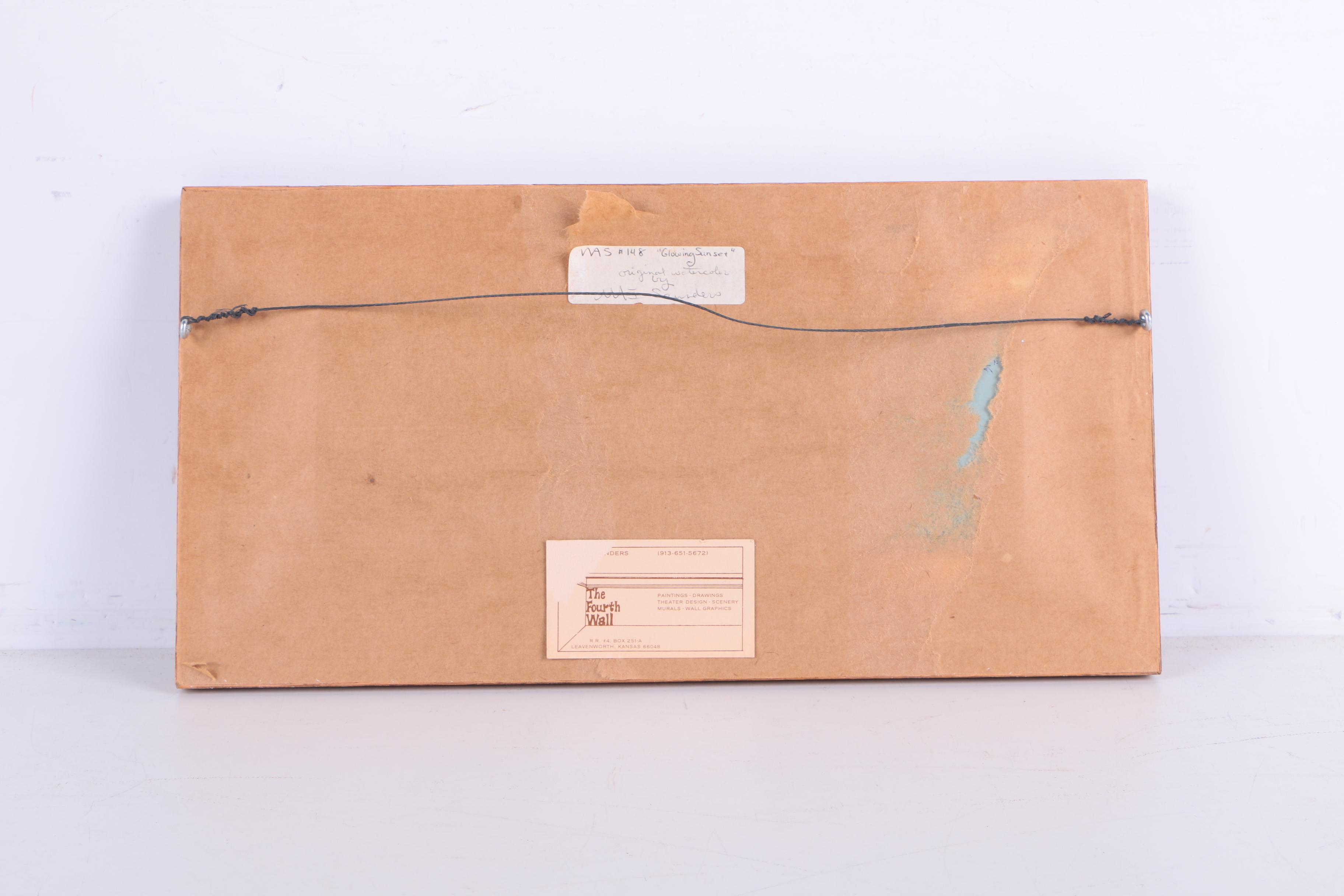 Saunders Watercolor Paintings on Paper of Pastoral Scenes