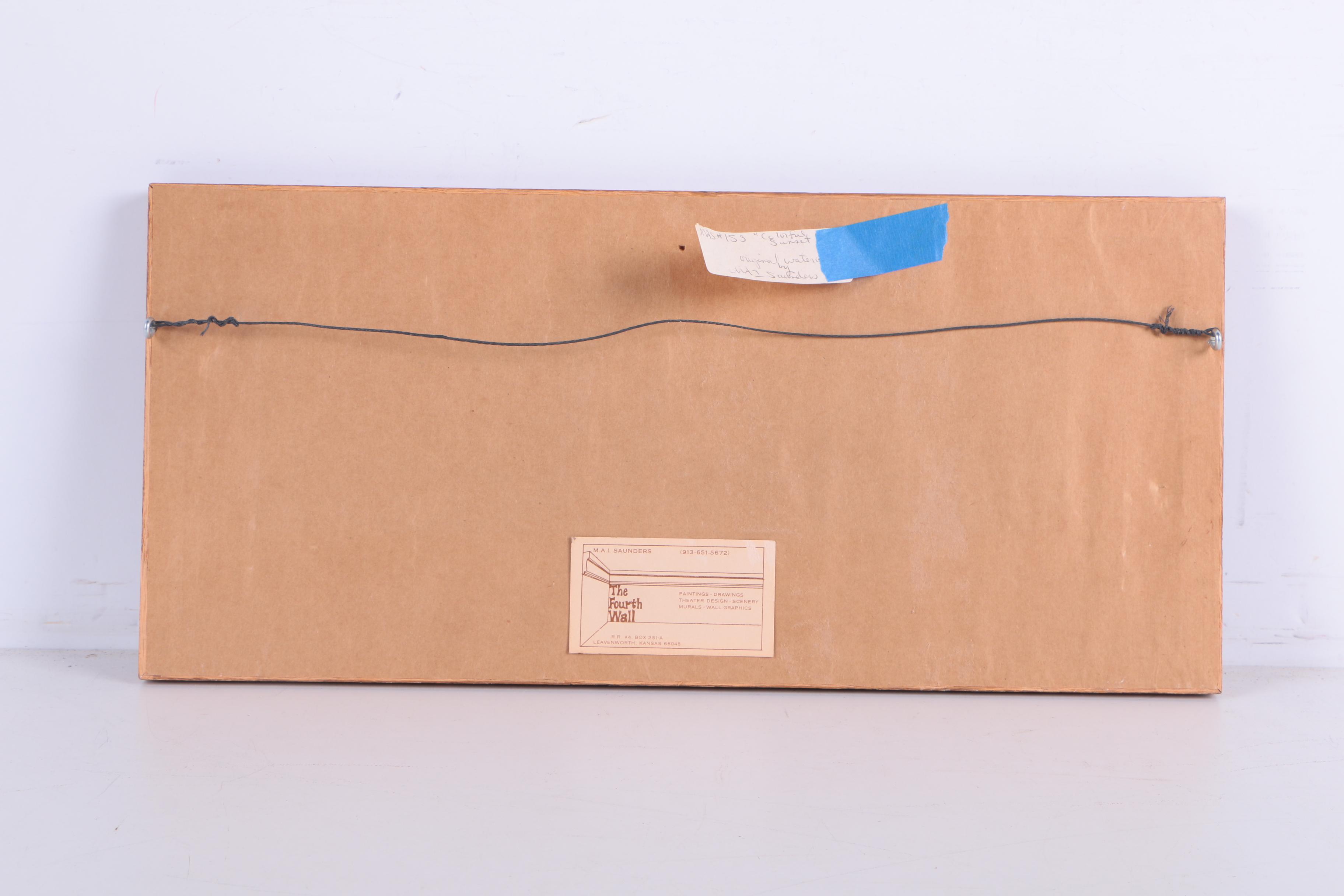 Saunders Watercolor Paintings on Paper of Pastoral Scenes