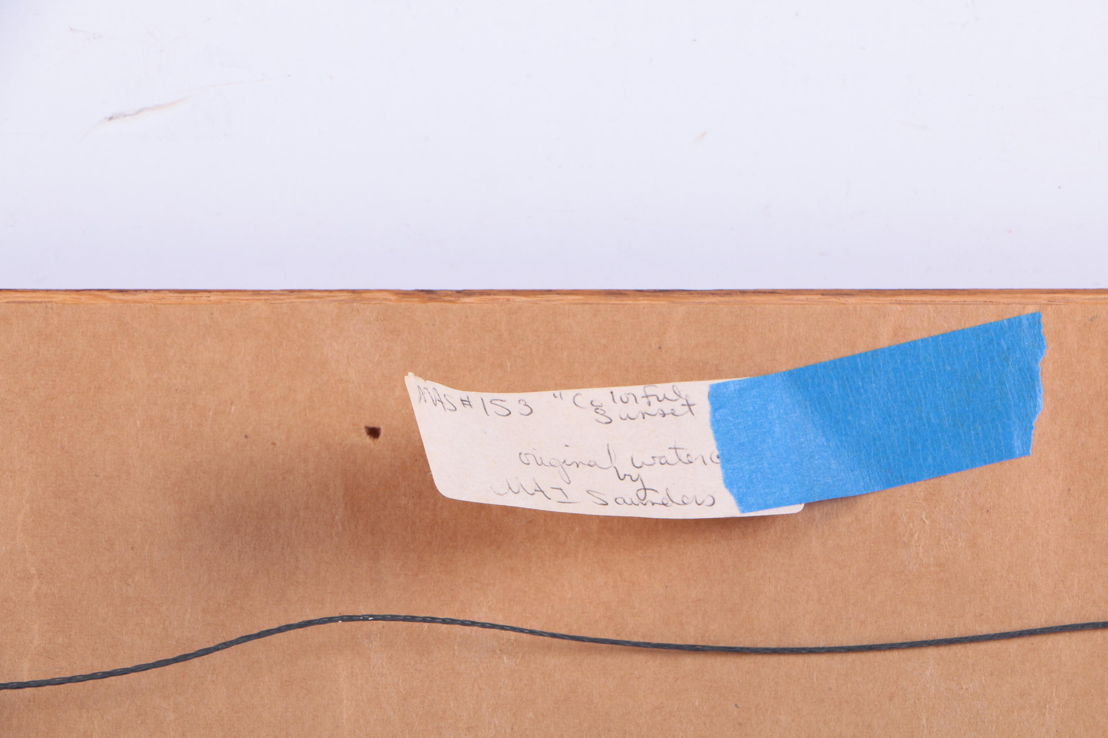 Saunders Watercolor Paintings on Paper of Pastoral Scenes