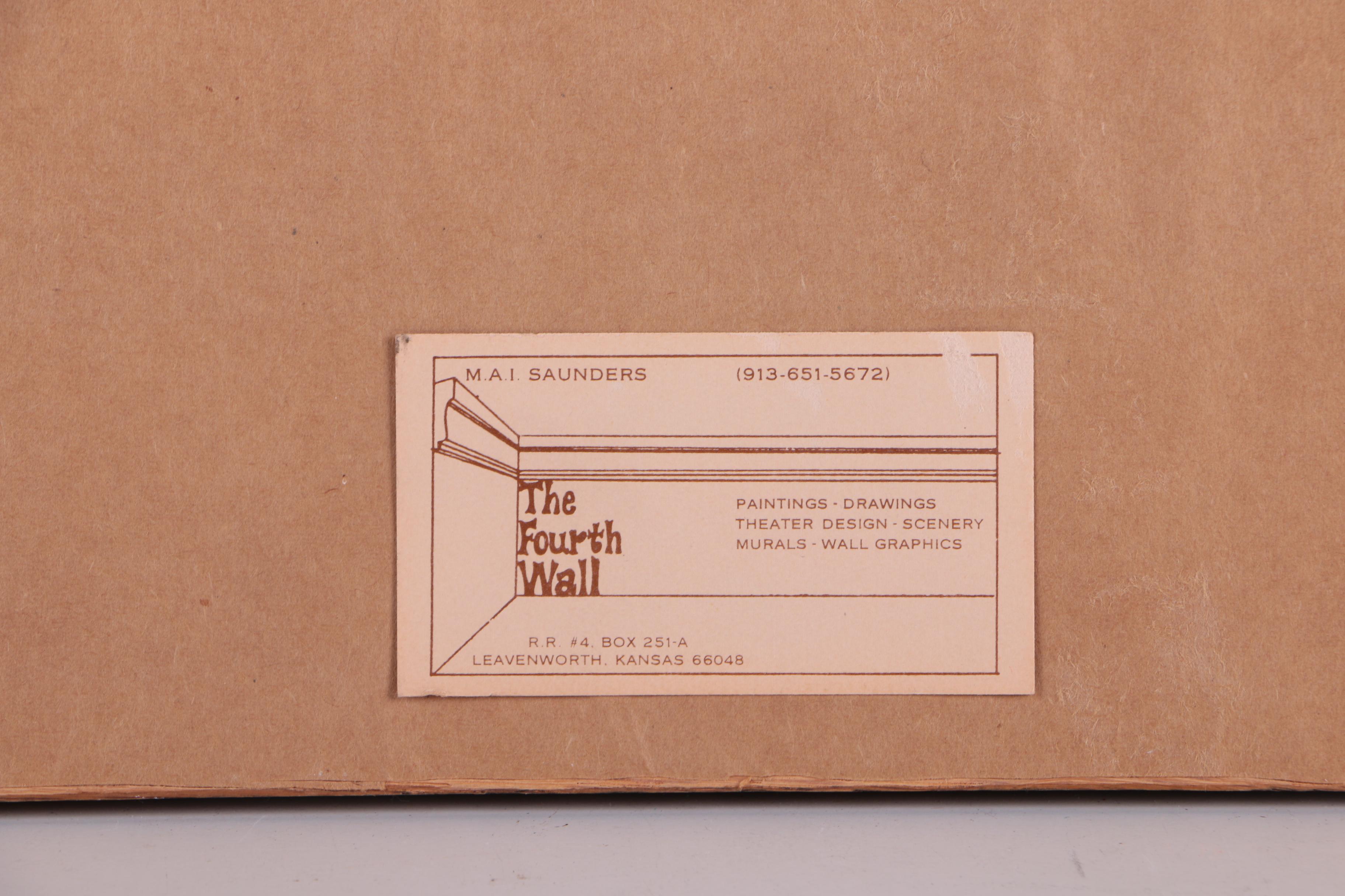 Saunders Watercolor Paintings on Paper of Pastoral Scenes