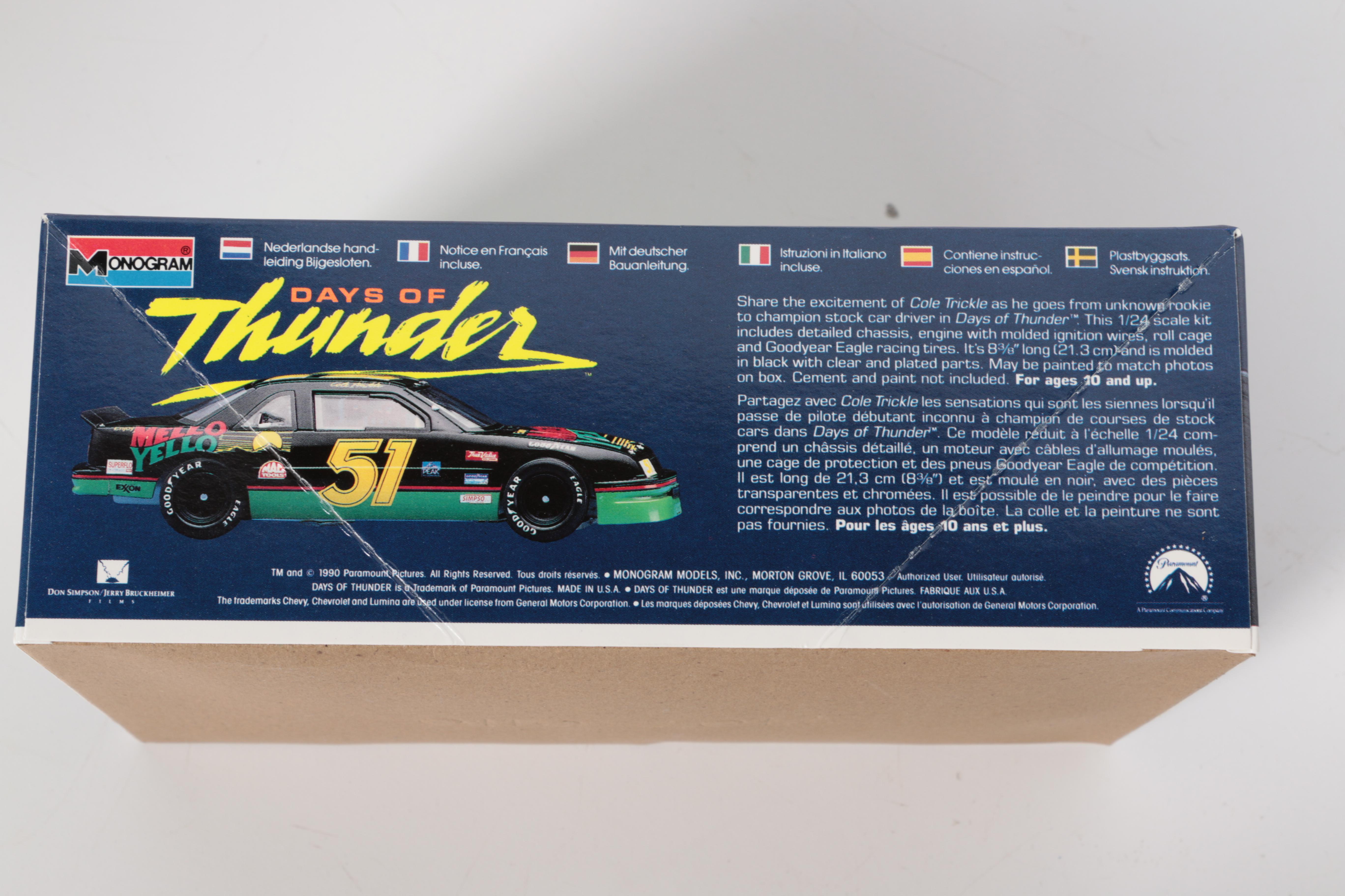 Generous Collection of Vintage "Days of Thunder" Model Kits by Monogram