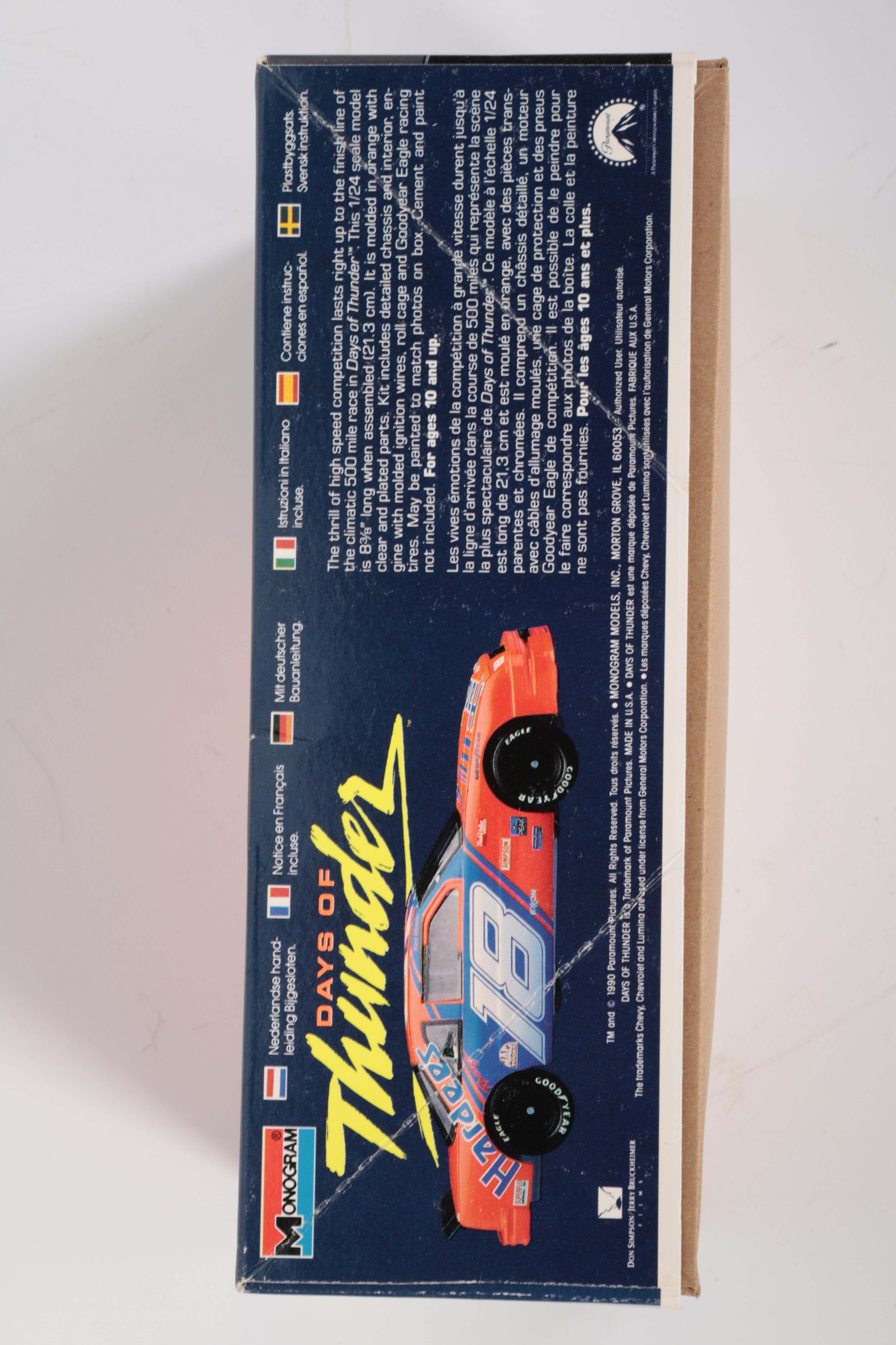 Generous Collection of Vintage "Days of Thunder" Model Kits by Monogram