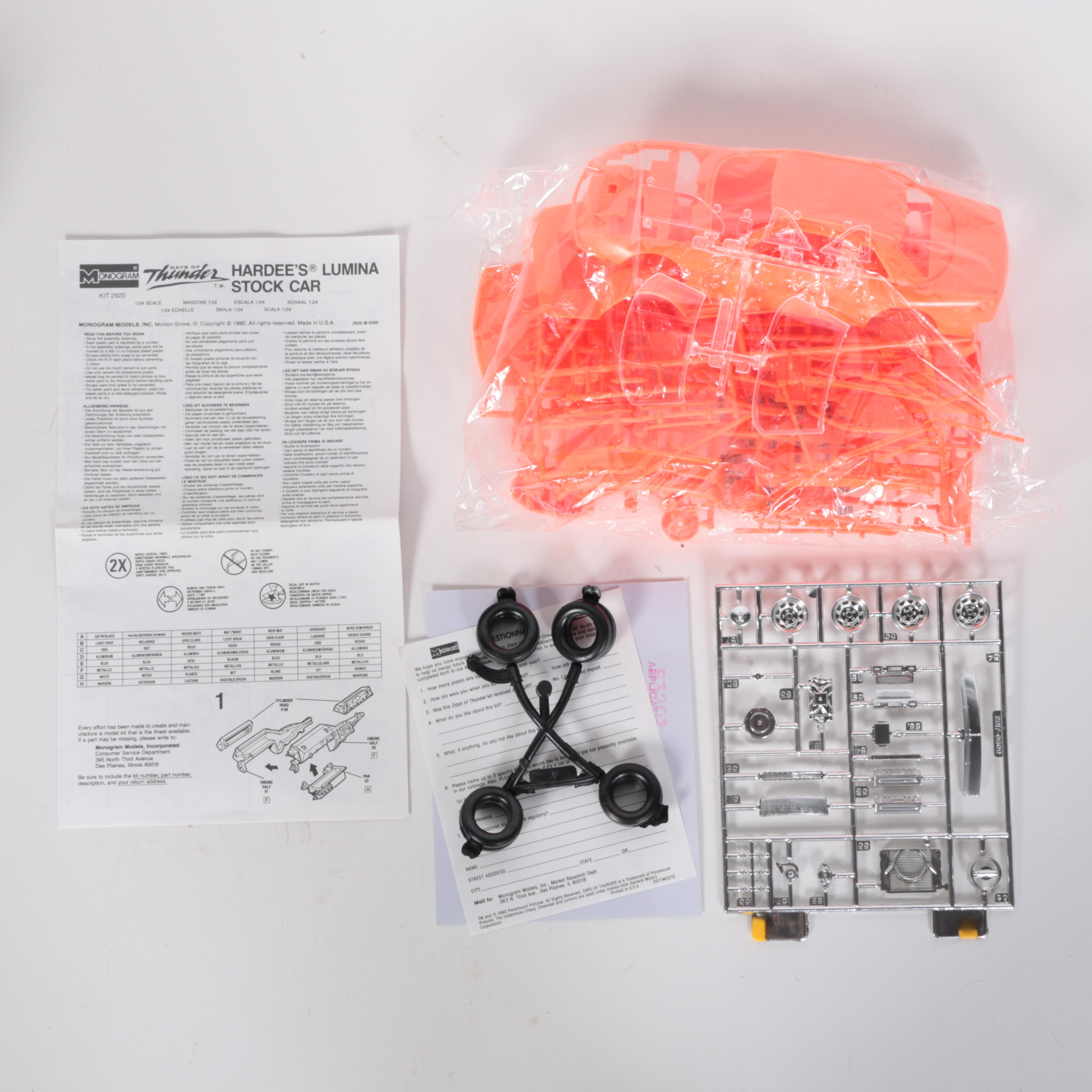 Generous Collection of Vintage "Days of Thunder" Model Kits by Monogram