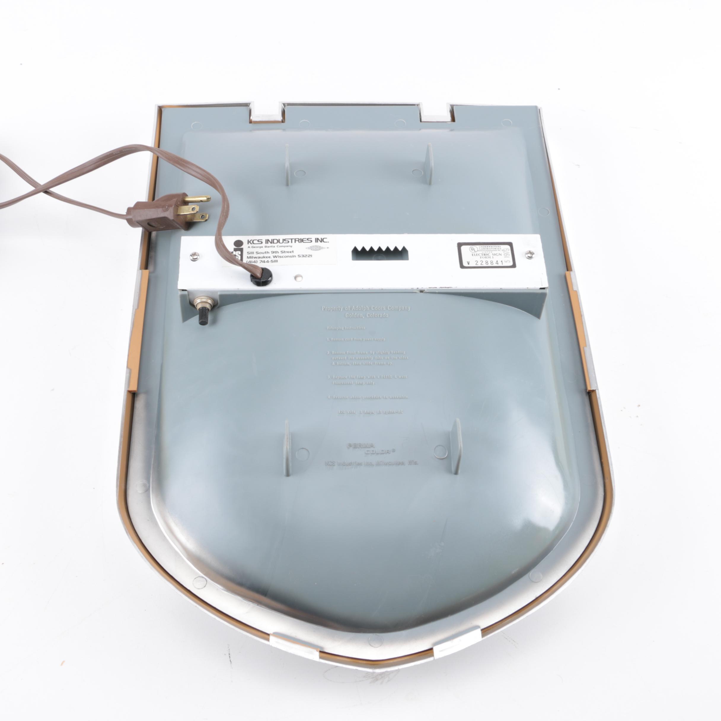 Lighted Coors Light Sign