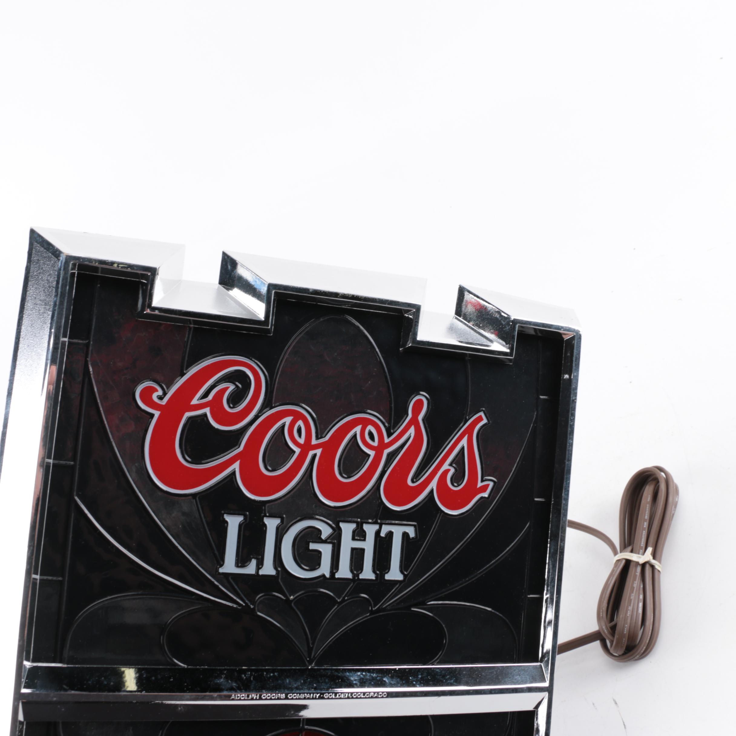 Lighted Coors Light Sign