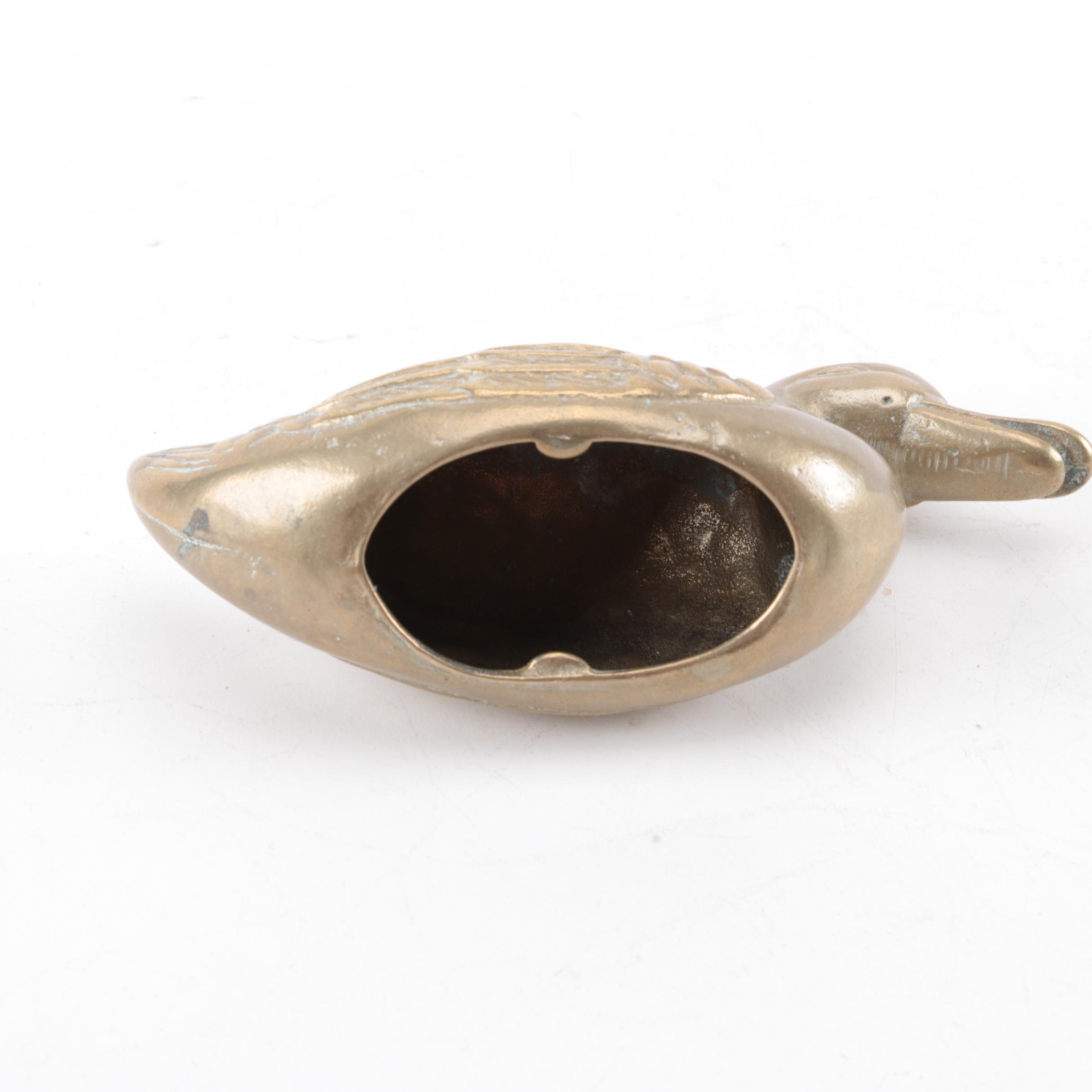 Collection of Brass Duck and Swan Décor Items