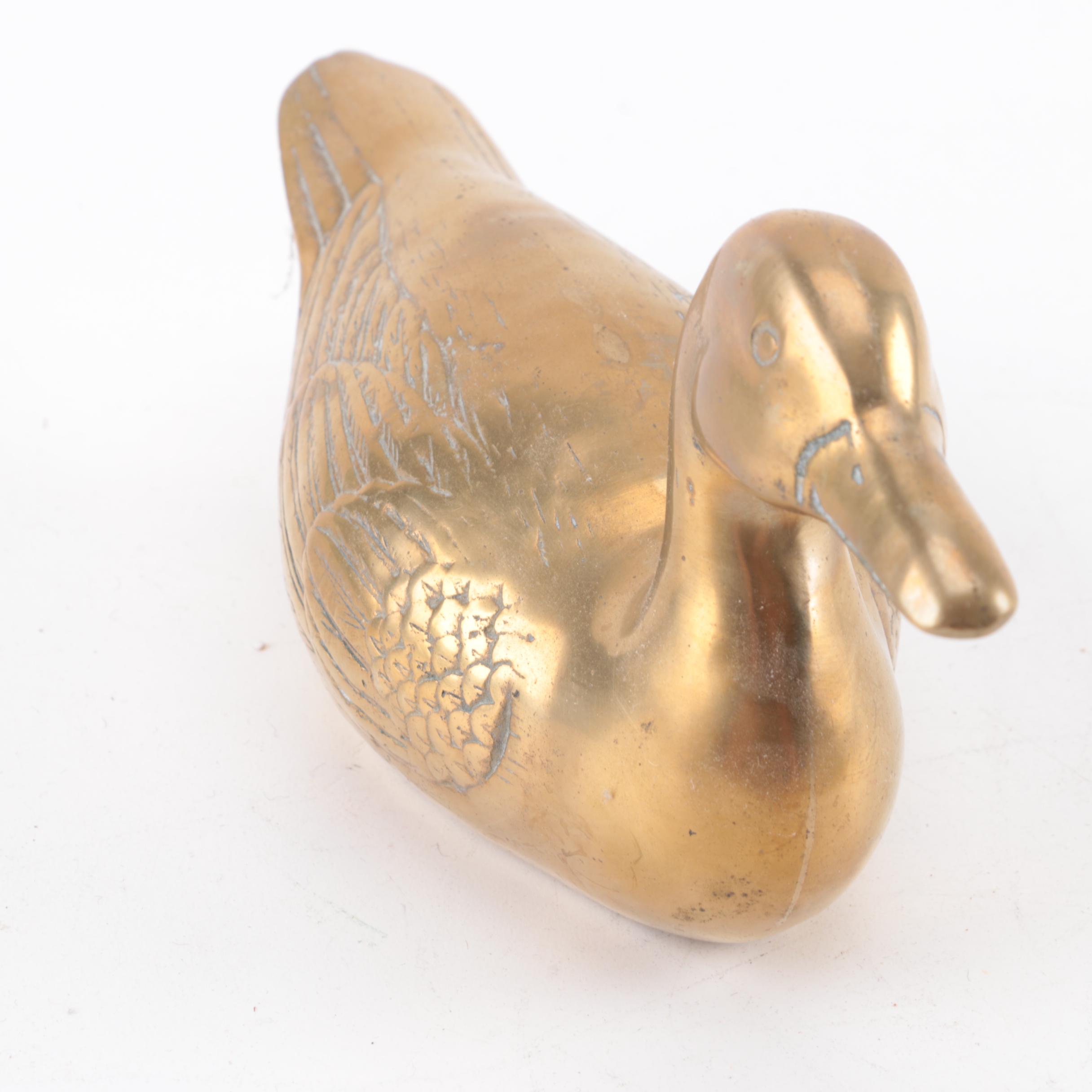 Collection of Brass Duck and Swan Décor Items