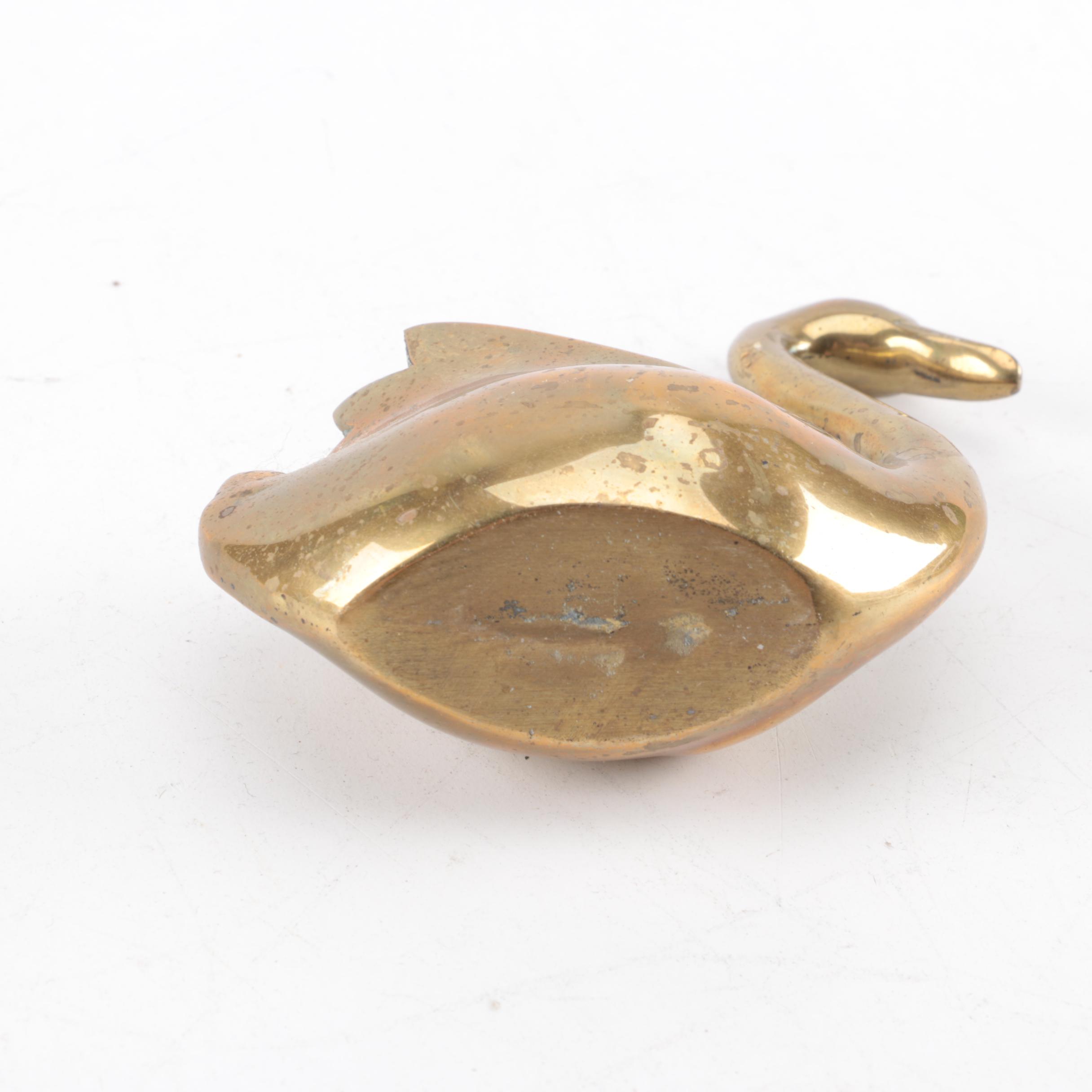 Collection of Brass Duck and Swan Décor Items